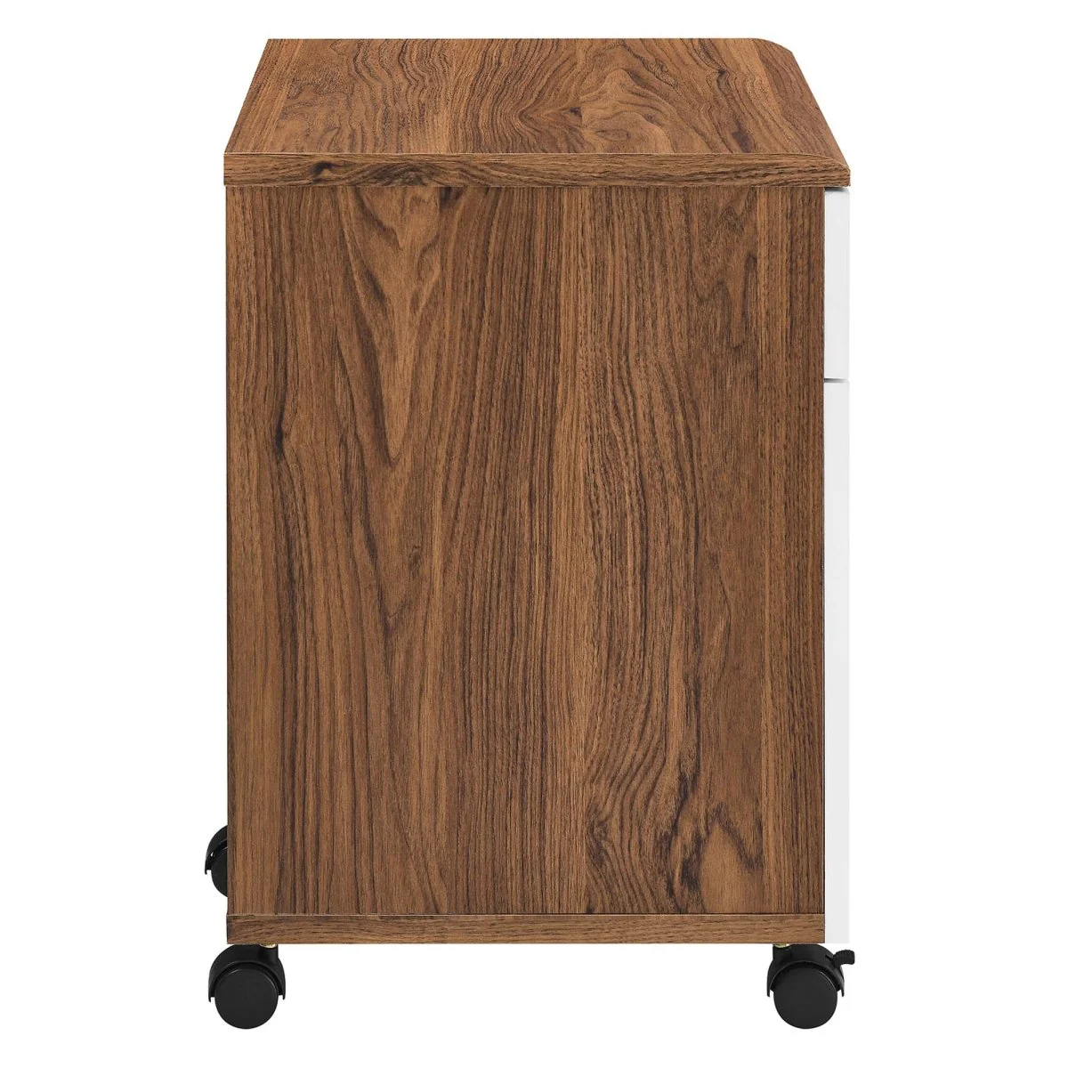 Mid-Century Wood File Cabinet – Walnut White - Image 5