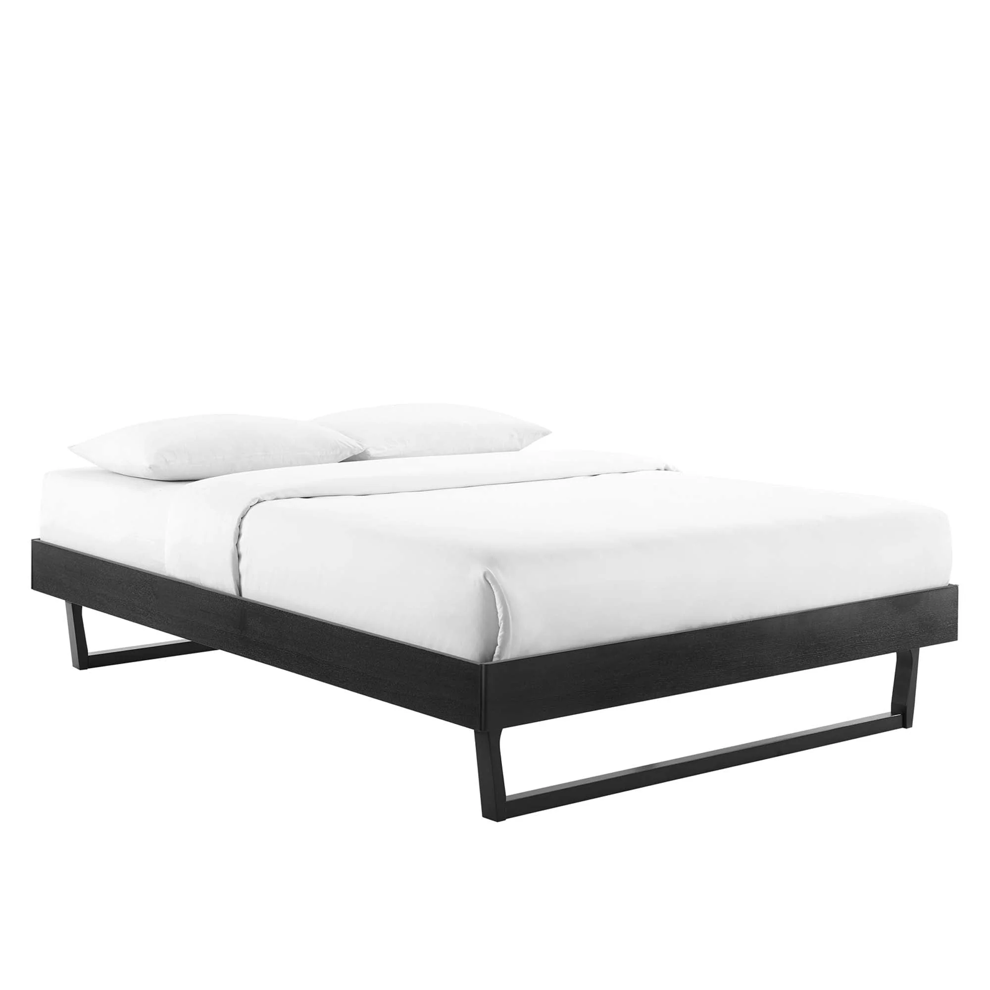 Mid-Century Wood Platform Bed Frame - Image 11
