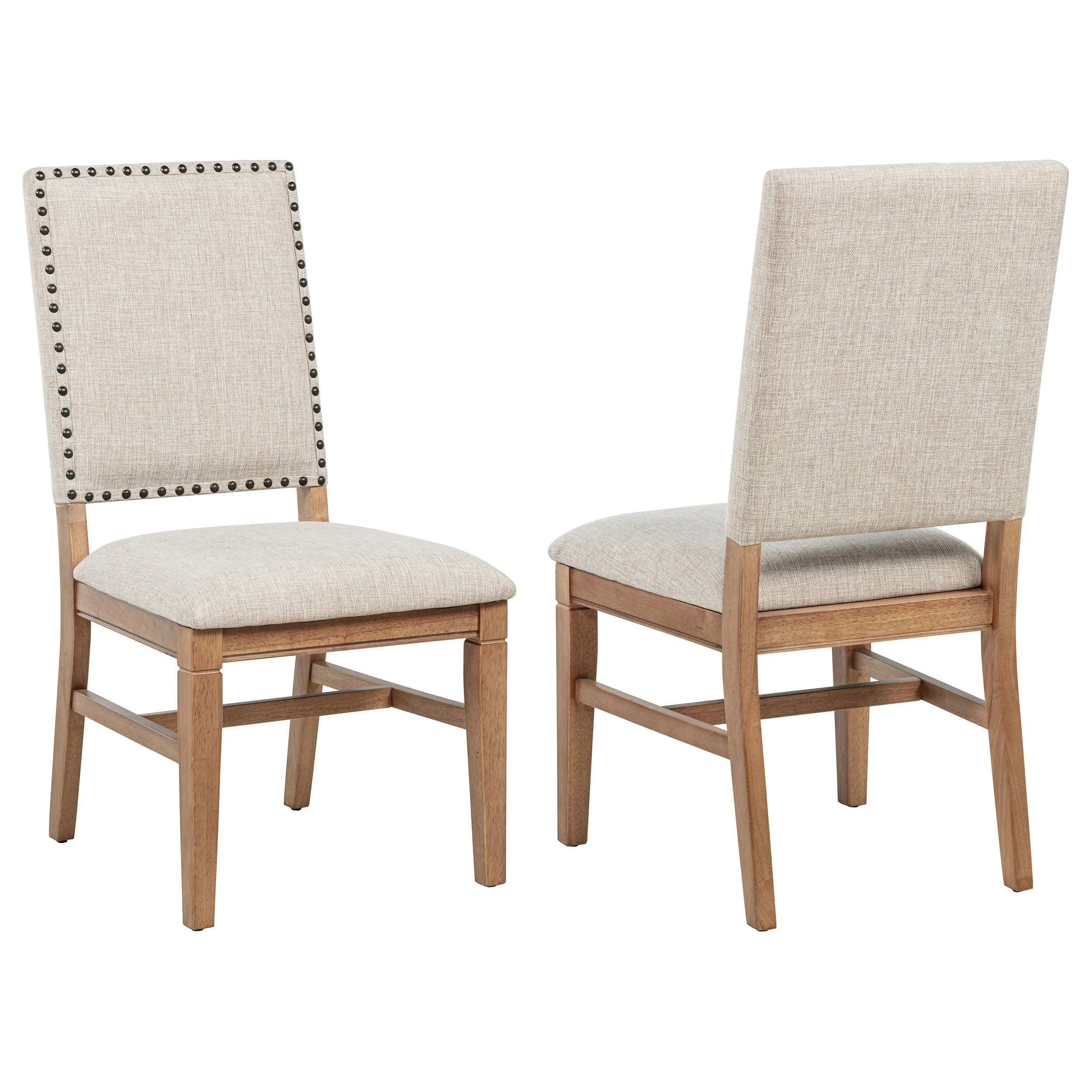 Middleton Upholstered Dining Side Chair, Beige (Set of 2)