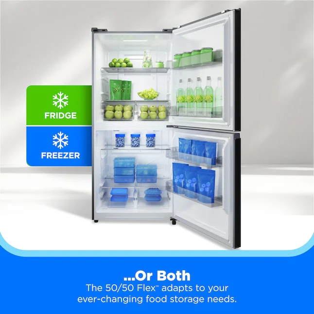 Midea 50/50 Flex 3-Way Convertible Upright Freezer/Refrigerator 20-cu ft (White) - Image 4