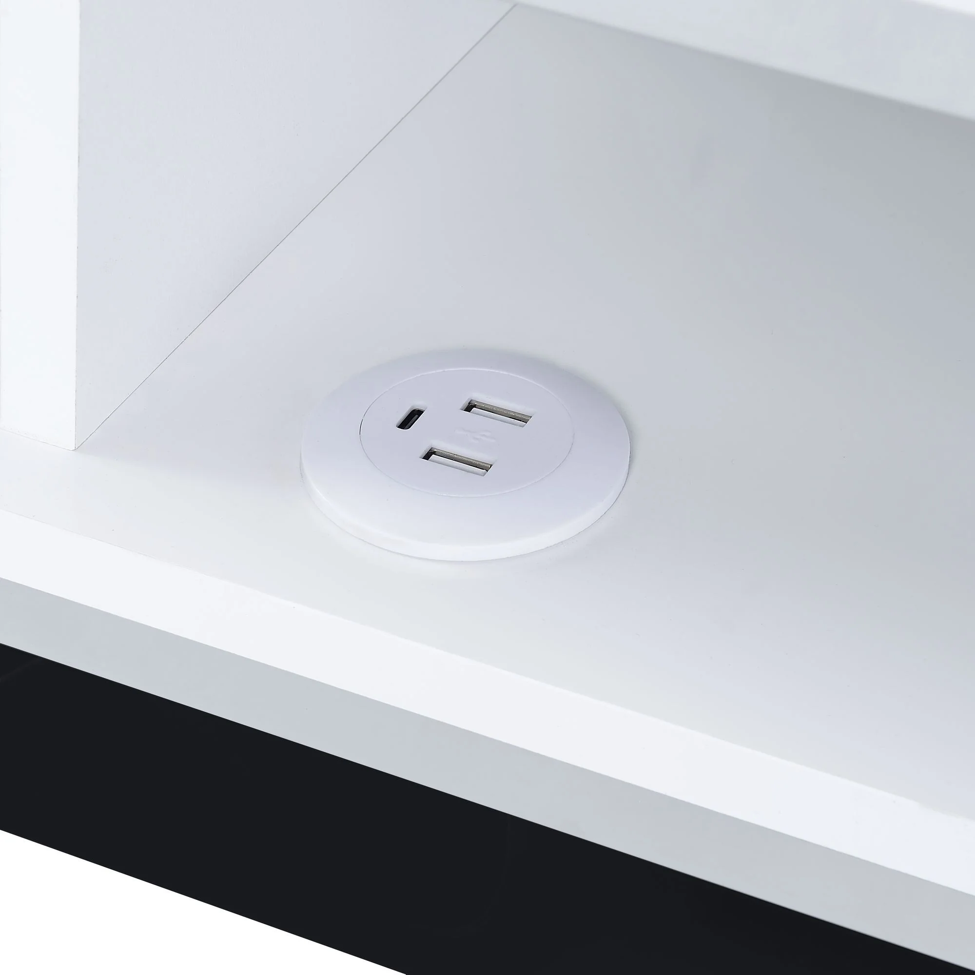 Midway - 80" TV Console With Firelight - White - Image 9