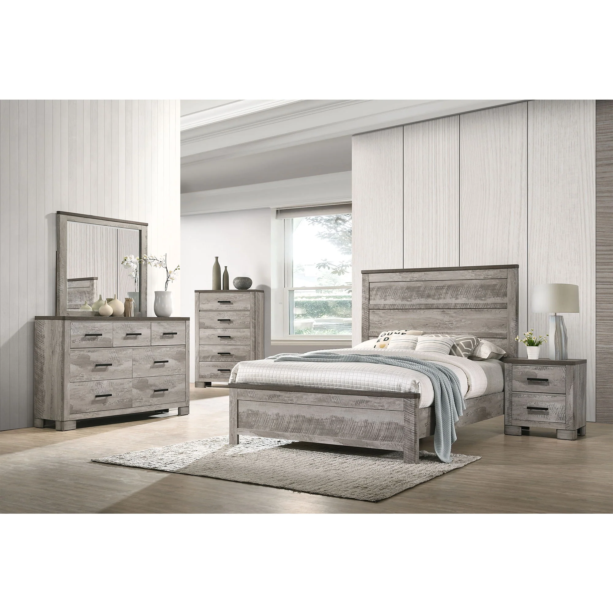 Millers Cove - 2-Drawer Nightstand - Distressed Gray - Image 2