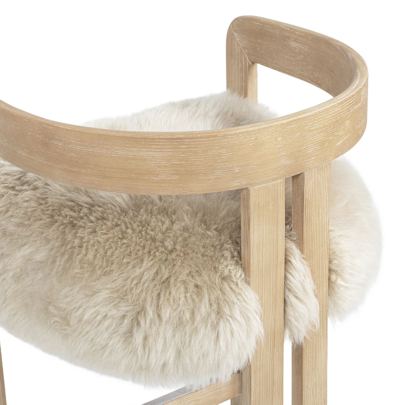 Millwick - Low Back Genuine Fur Counter Stool - Natural Blonde - Image 4
