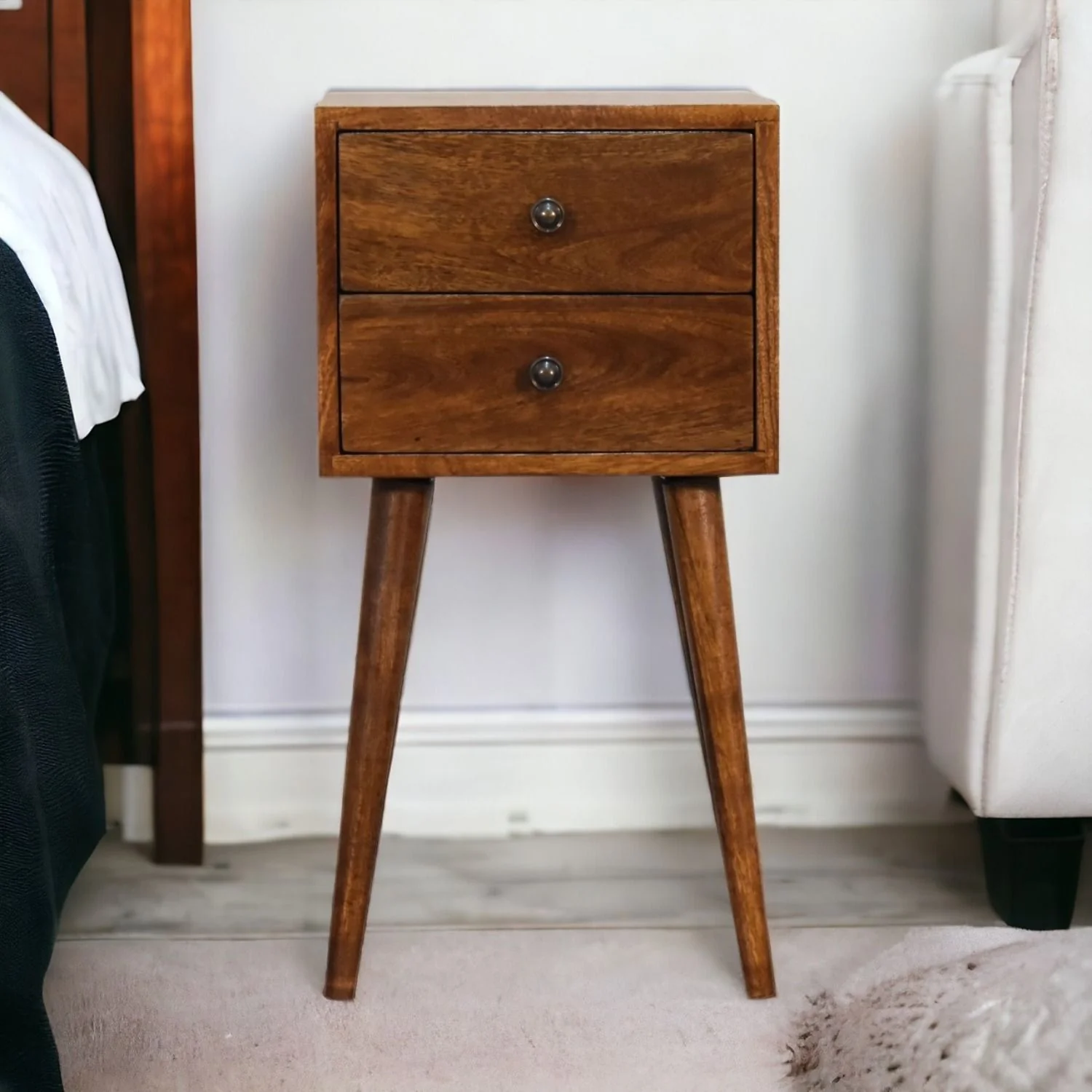 Mini 2 Drawer Nightstand - Image 15