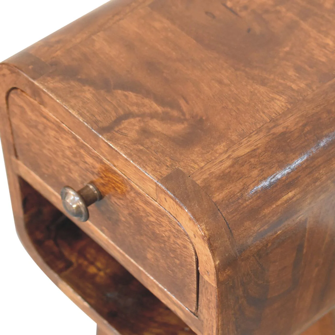 Mini California Curved Nightstand Wth Lower Slot - Image 4