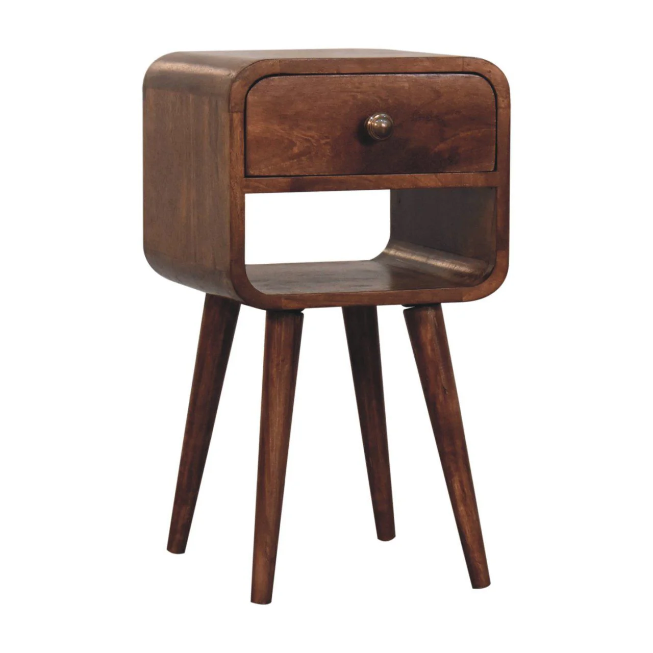 Mini California Curved Nightstand Wth Lower Slot - Image 7