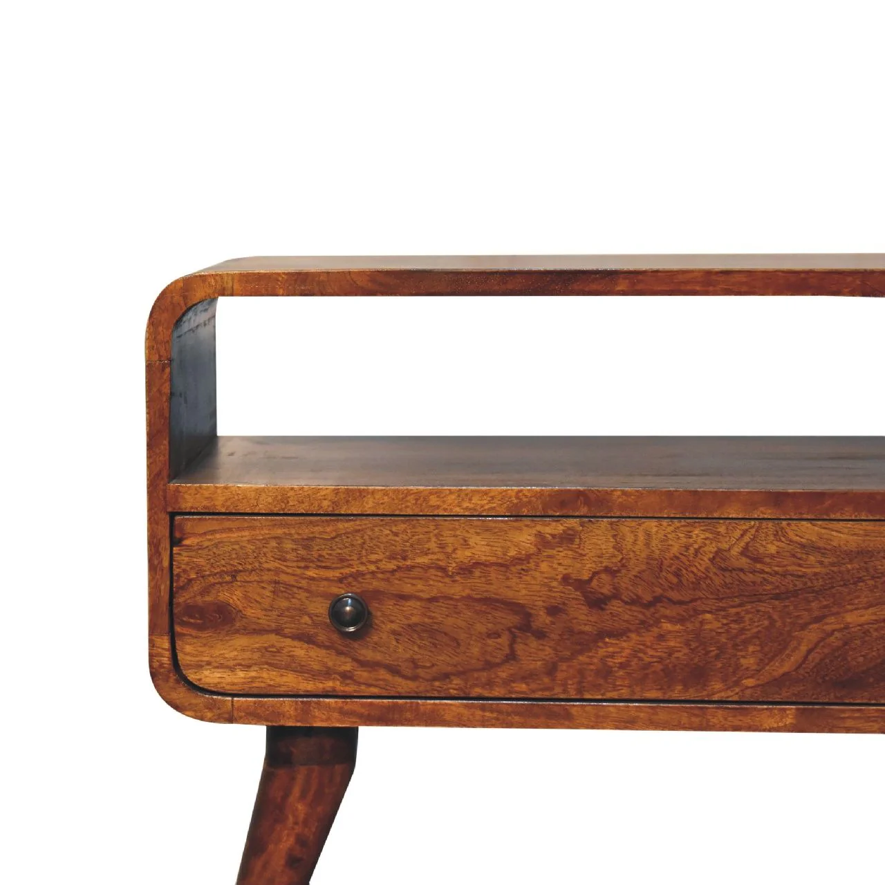 Mini Curved Media Unit - Chestnut - Image 5