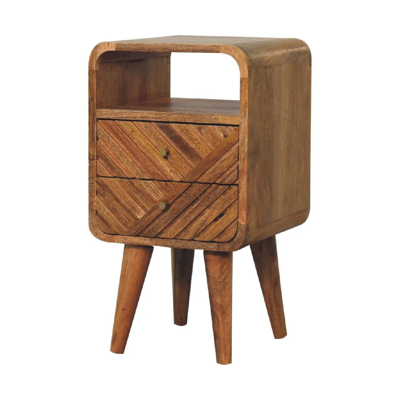 Lille - Mini Curved Nightstand - Oak - Image 3