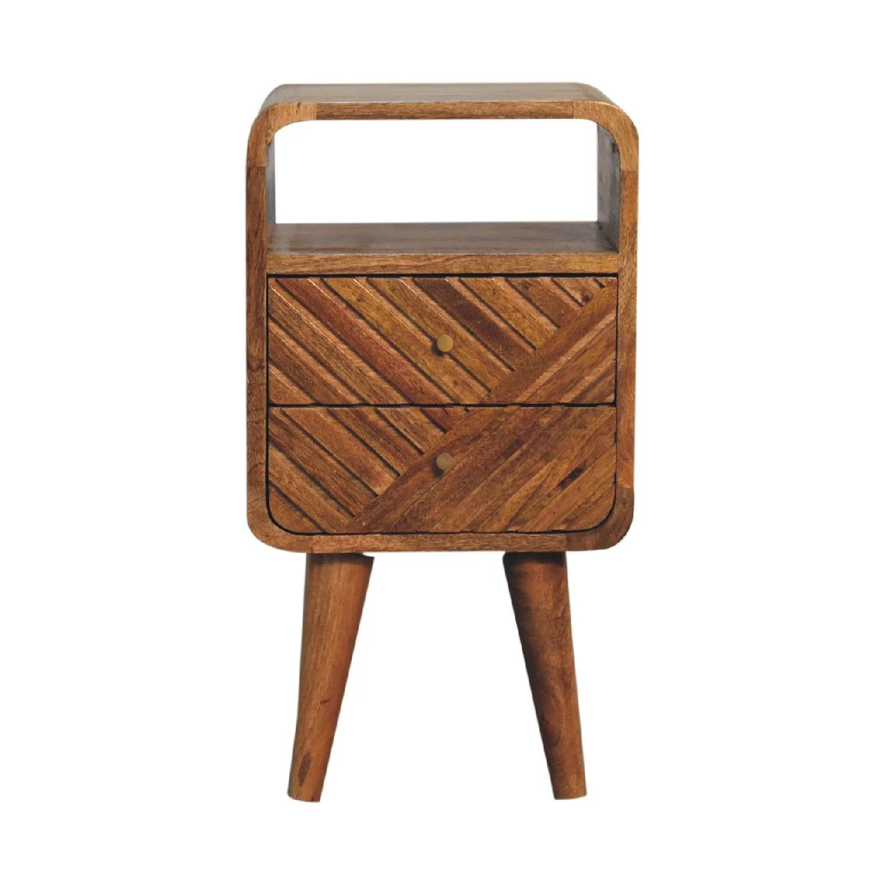Lille - Mini Curved Nightstand - Oak - Image 9