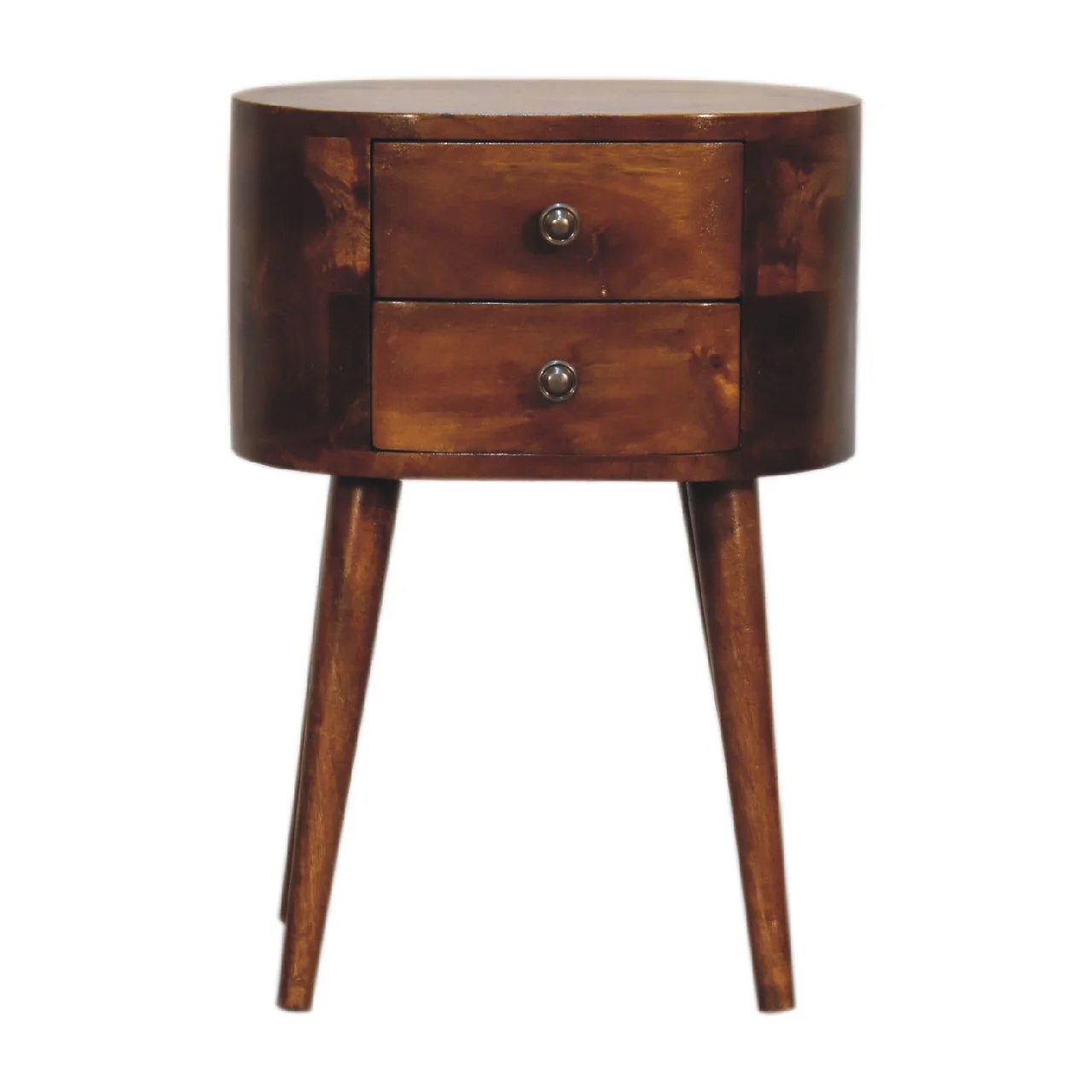 Mini Rounded Nightstand - Chestnut - Image 9