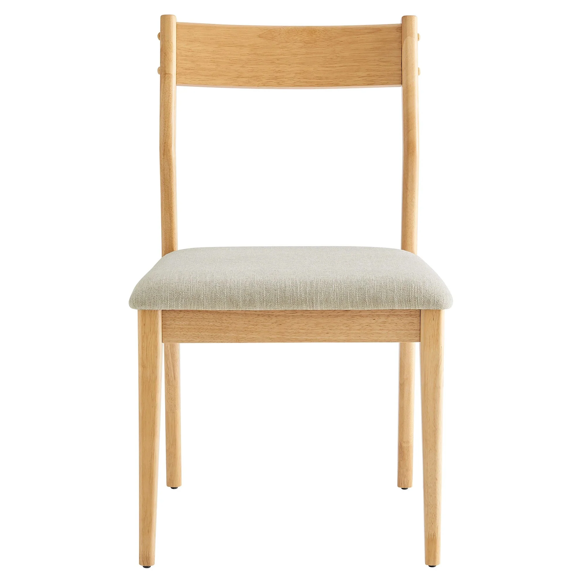 Minimalist Fabric and Wood Dining Side Chairs Set of 2 - Image 12