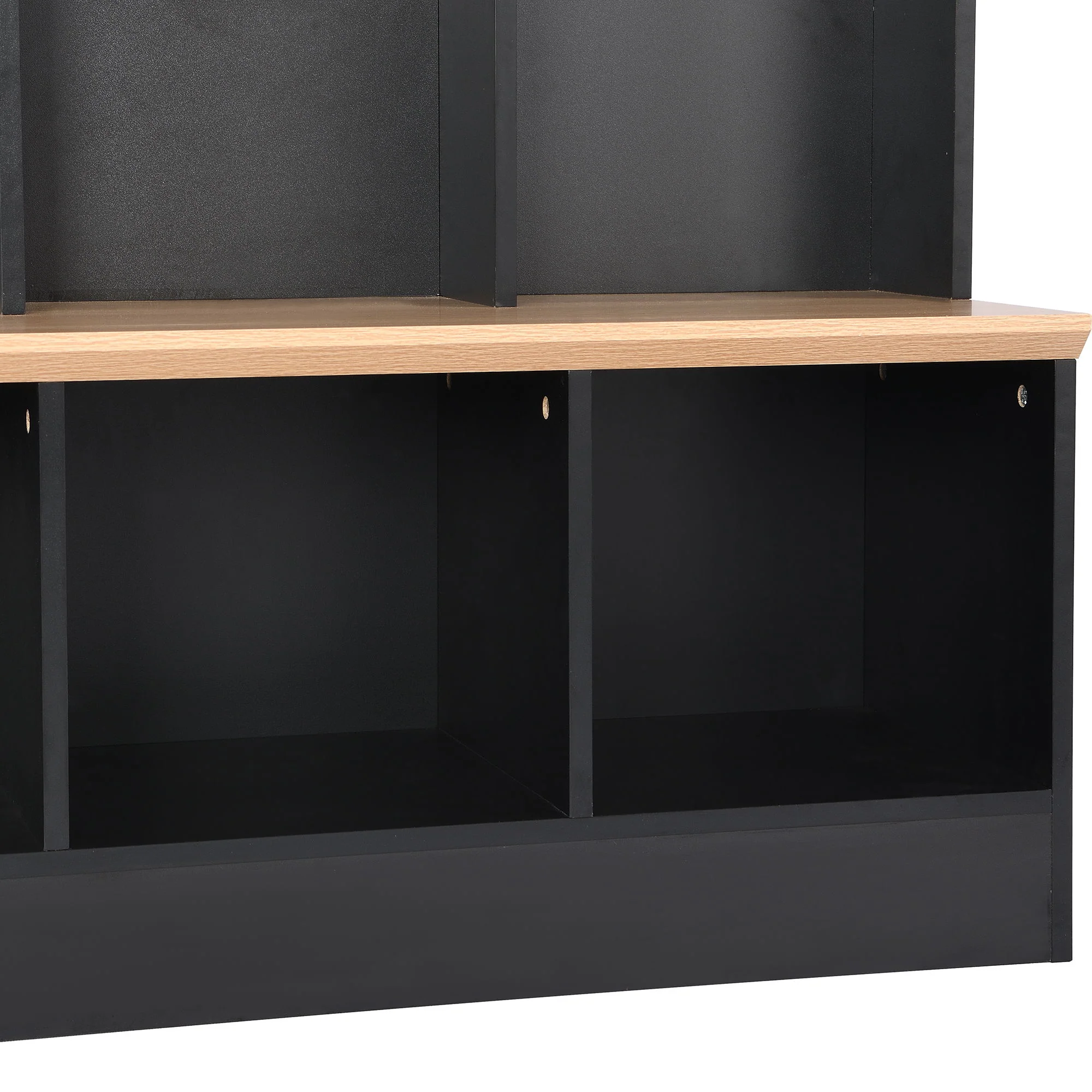 Minimalist Shoe Cabinet With Cube Storage & Shelves - Image 11