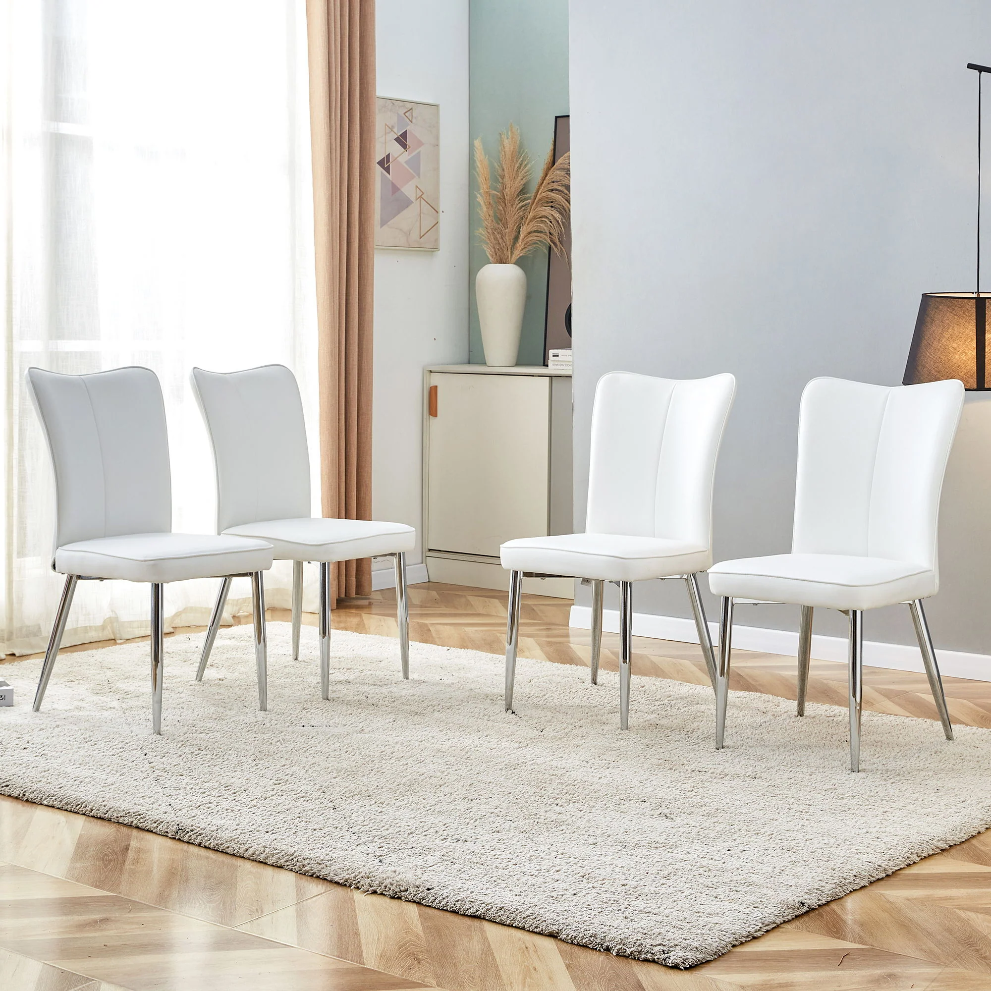 Minimalist Style Minimalist Dining Chairs With Metal Legs - Image 3