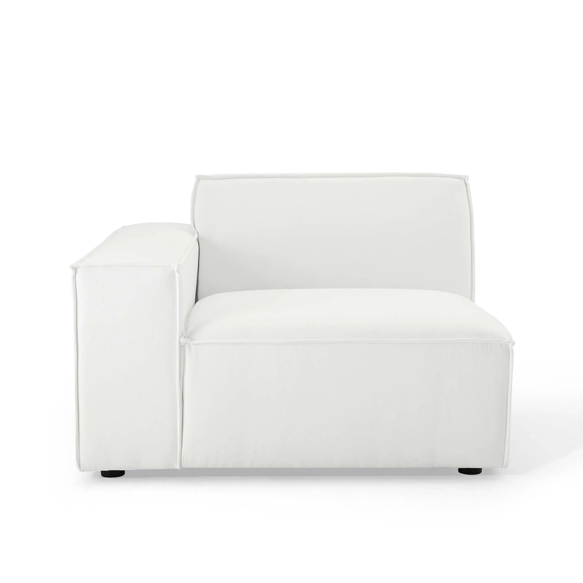 Minimalist Upholstered Fabric Left-Arm Sectional Chair – 42 Inch - Image 11