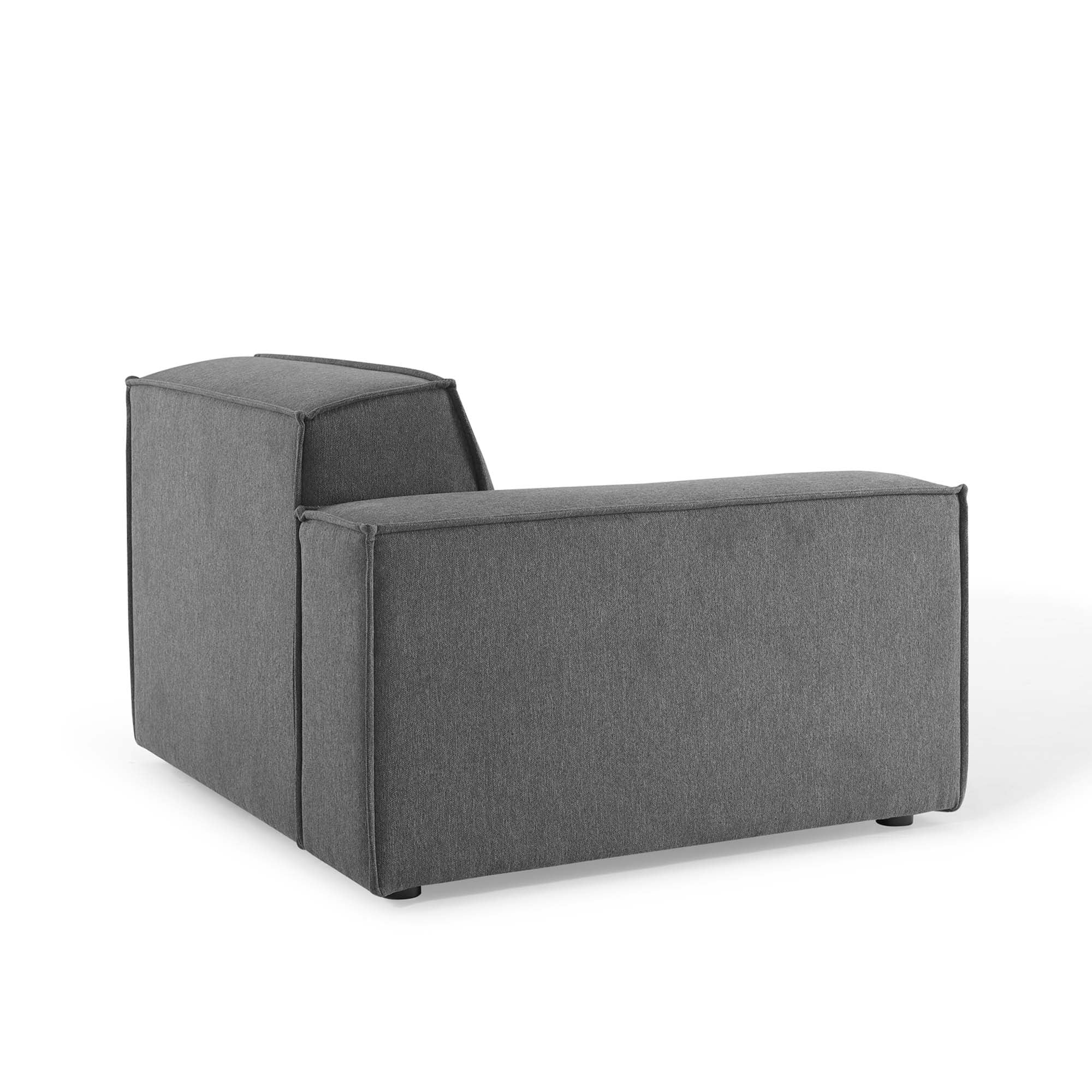 Minimalist Upholstered Fabric Left-Arm Sectional Chair – 42 Inch - Image 4