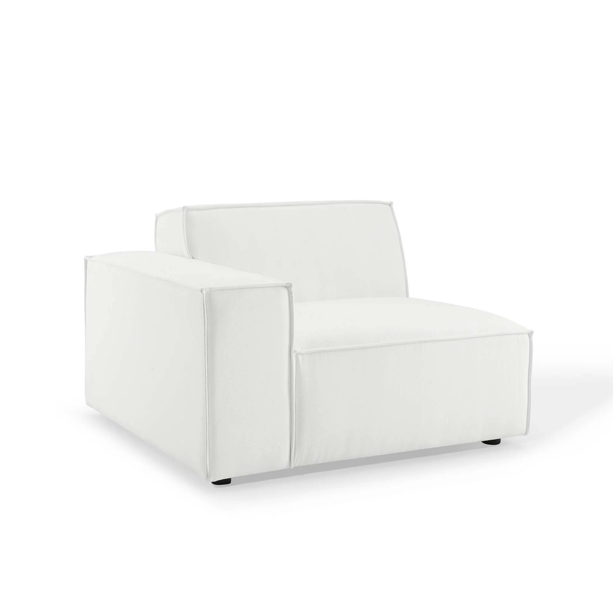 Minimalist Upholstered Fabric Left-Arm Sectional Chair – 42 Inch - Image 7