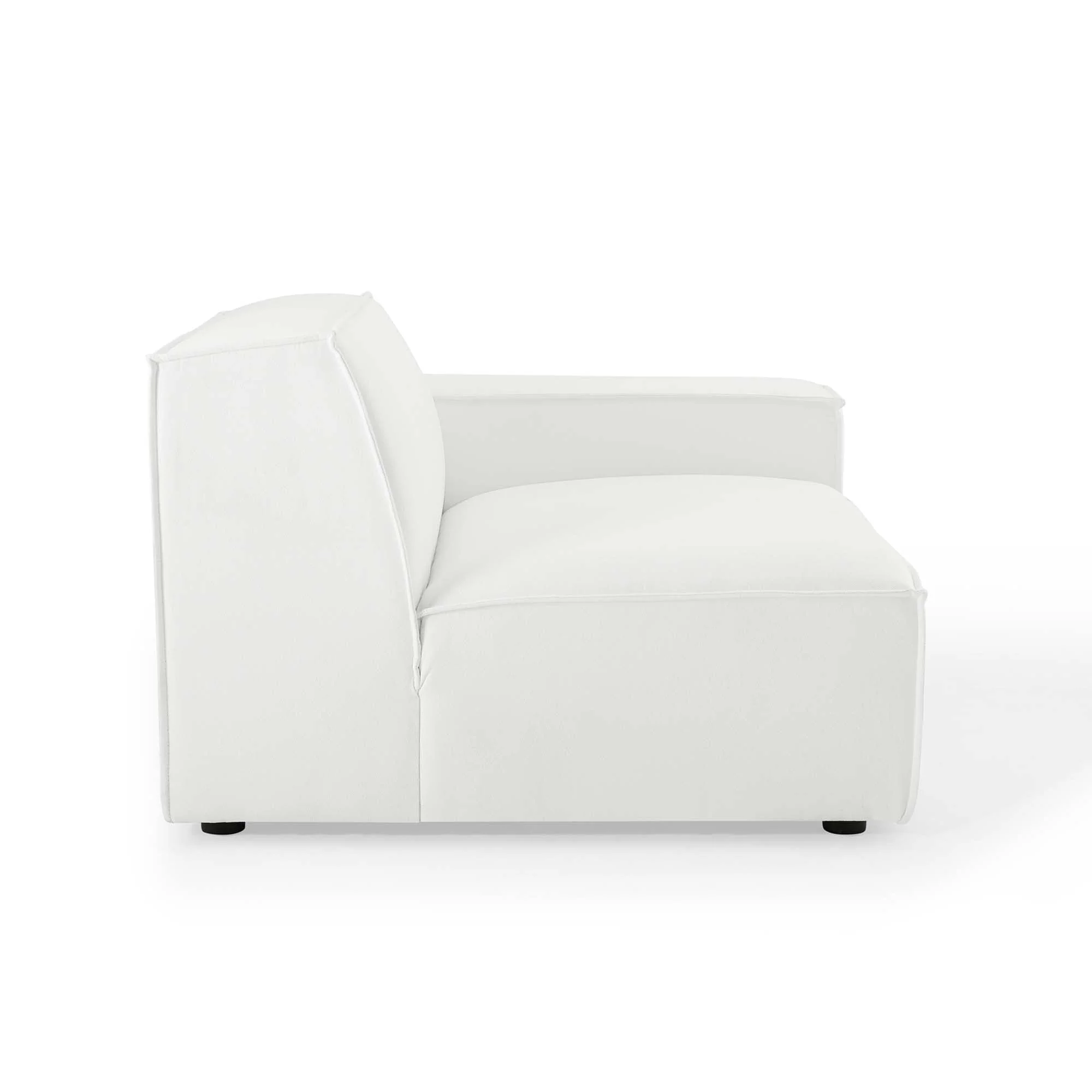 Minimalist Upholstered Fabric Right-Arm Sectional Chair – 42 Inch - Image 9