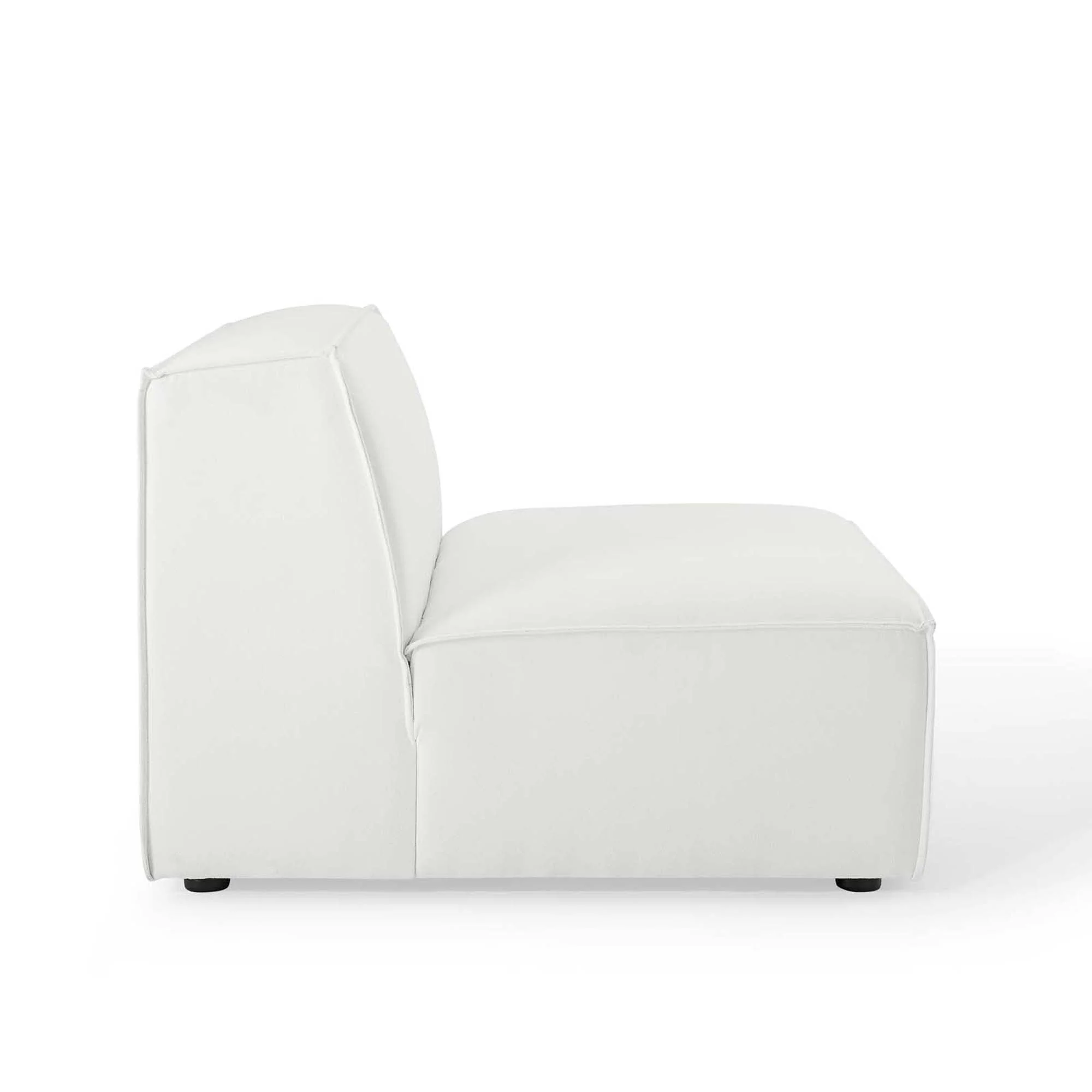 Minimalist Upholstered Fabric Sectional Armless Chair – 35 Inch - Image 9