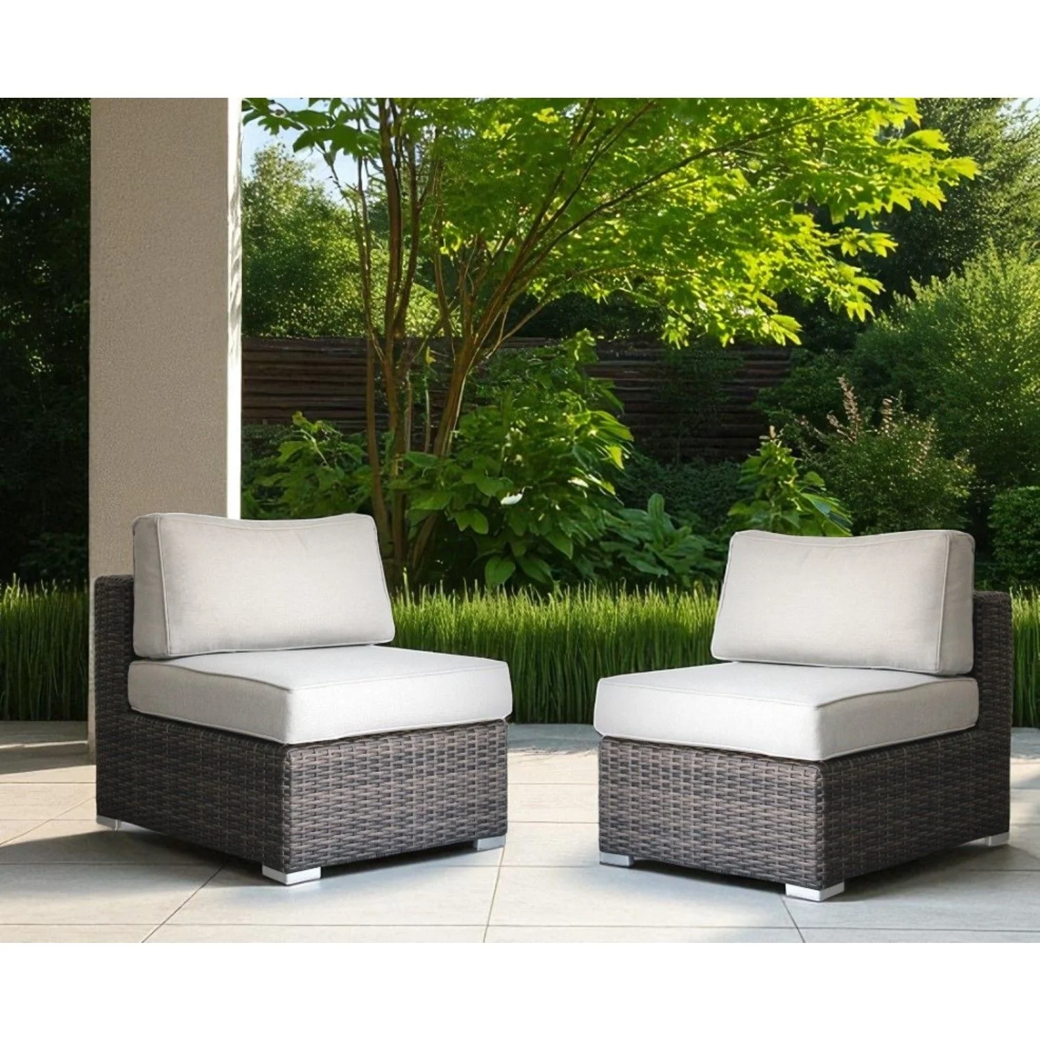 Minnesota - Armless Patio Chairs (Set of 2) - Image 11