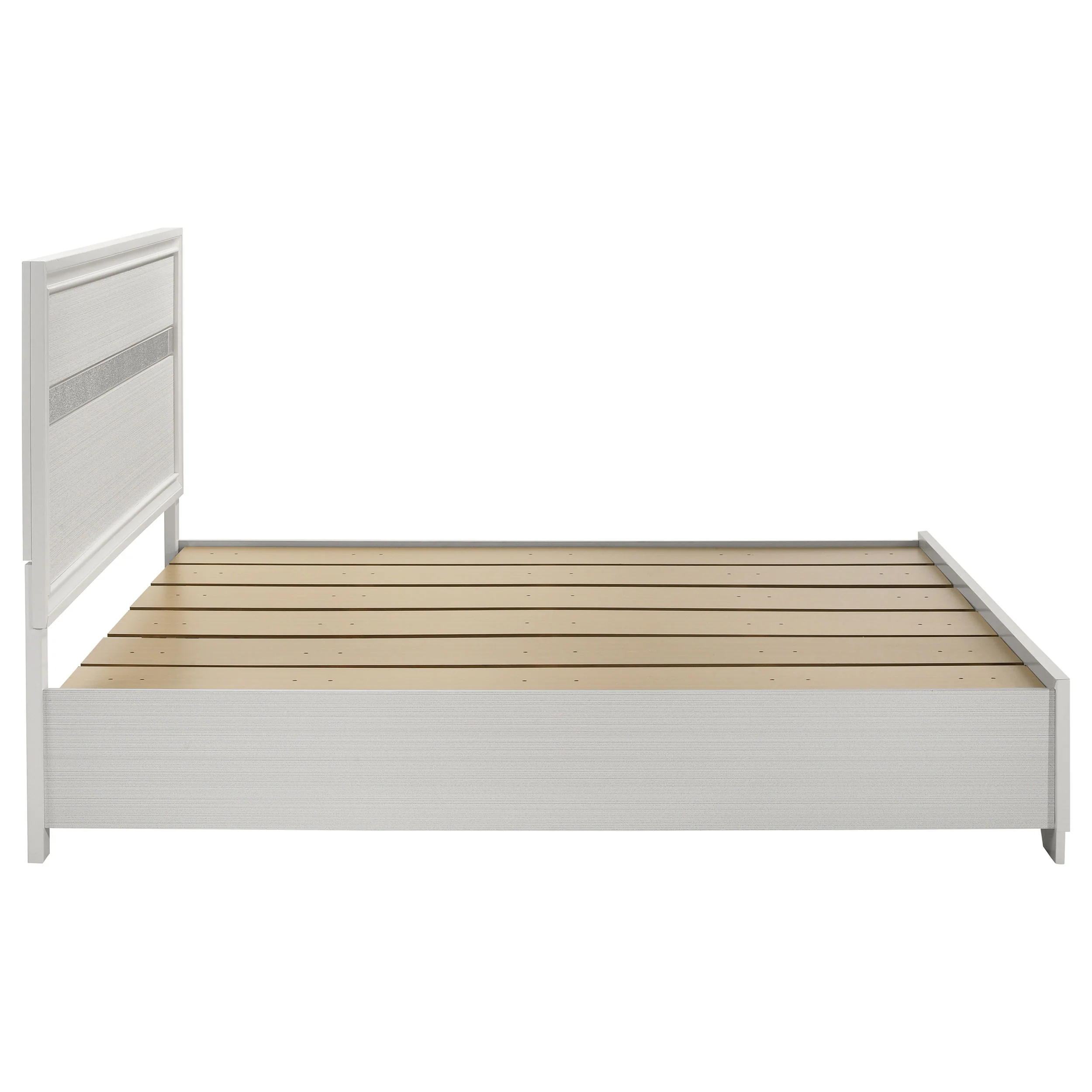 Miranda 51-Inch White Eastern King Storage Panel Bed - Image 8