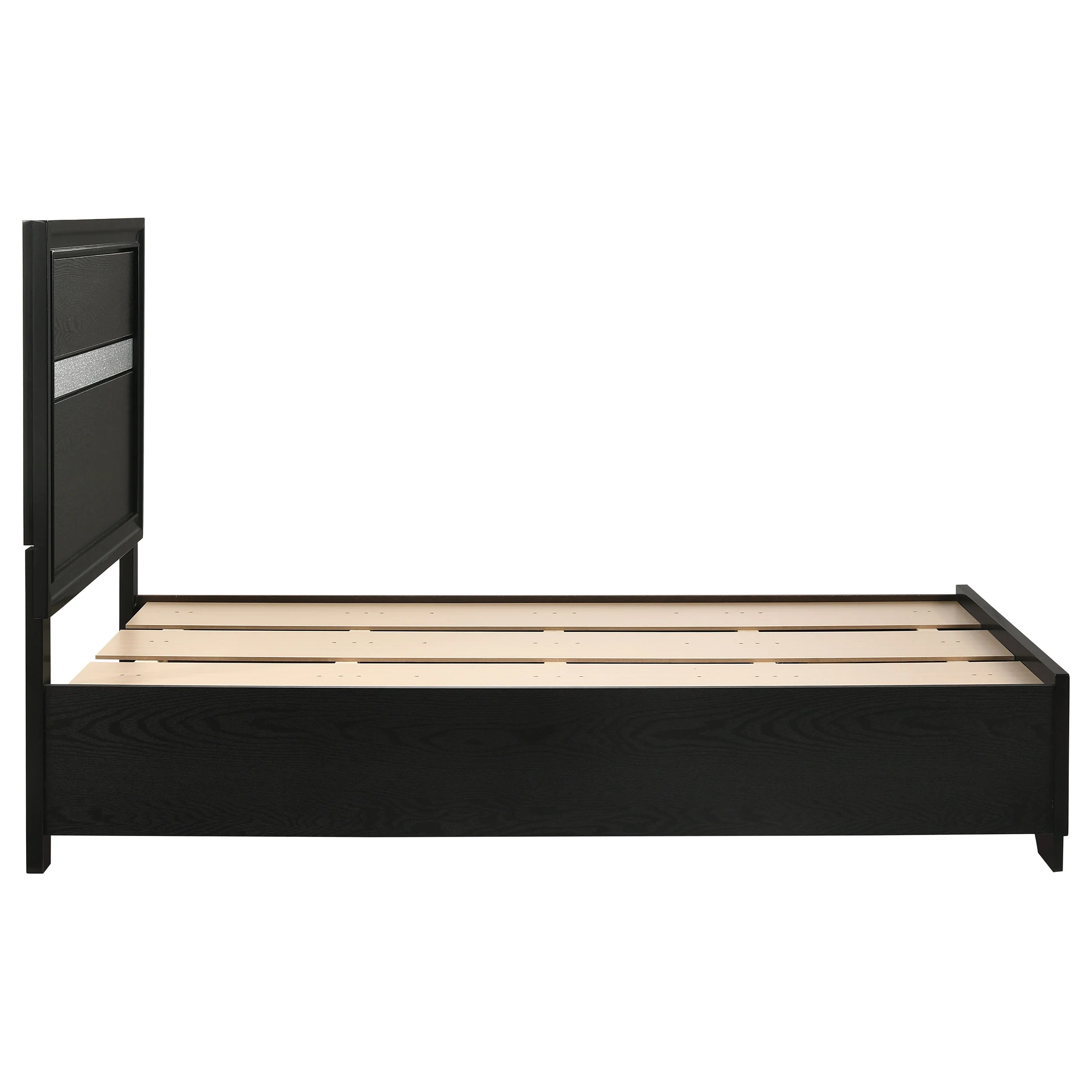 Miranda 51-Inch Black Twin Storage Panel Bed - Image 8