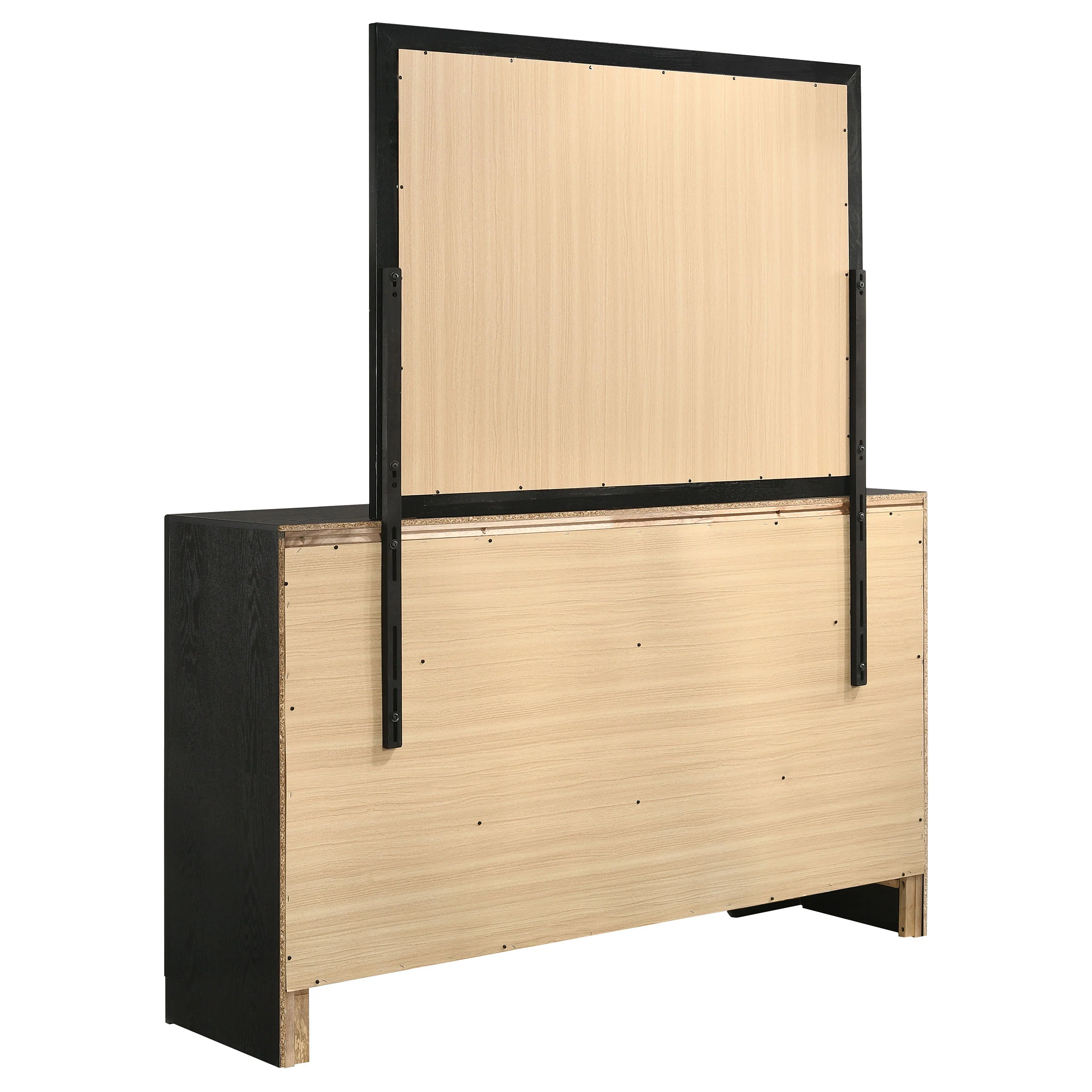 Miranda 7-Drawer Dresser with Mirror in Black - Image 10