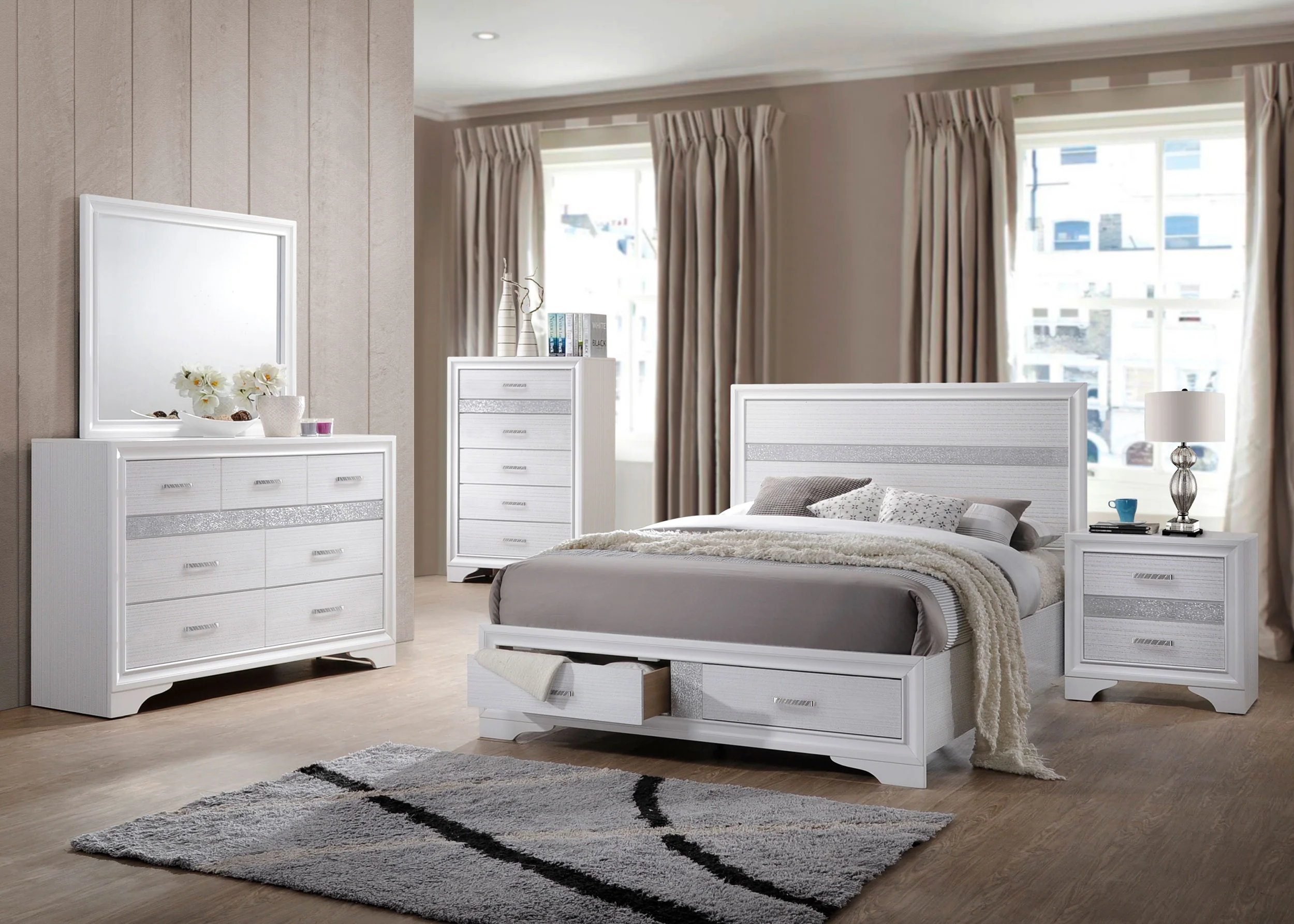 Miranda Dresser Mirror White - Image 6