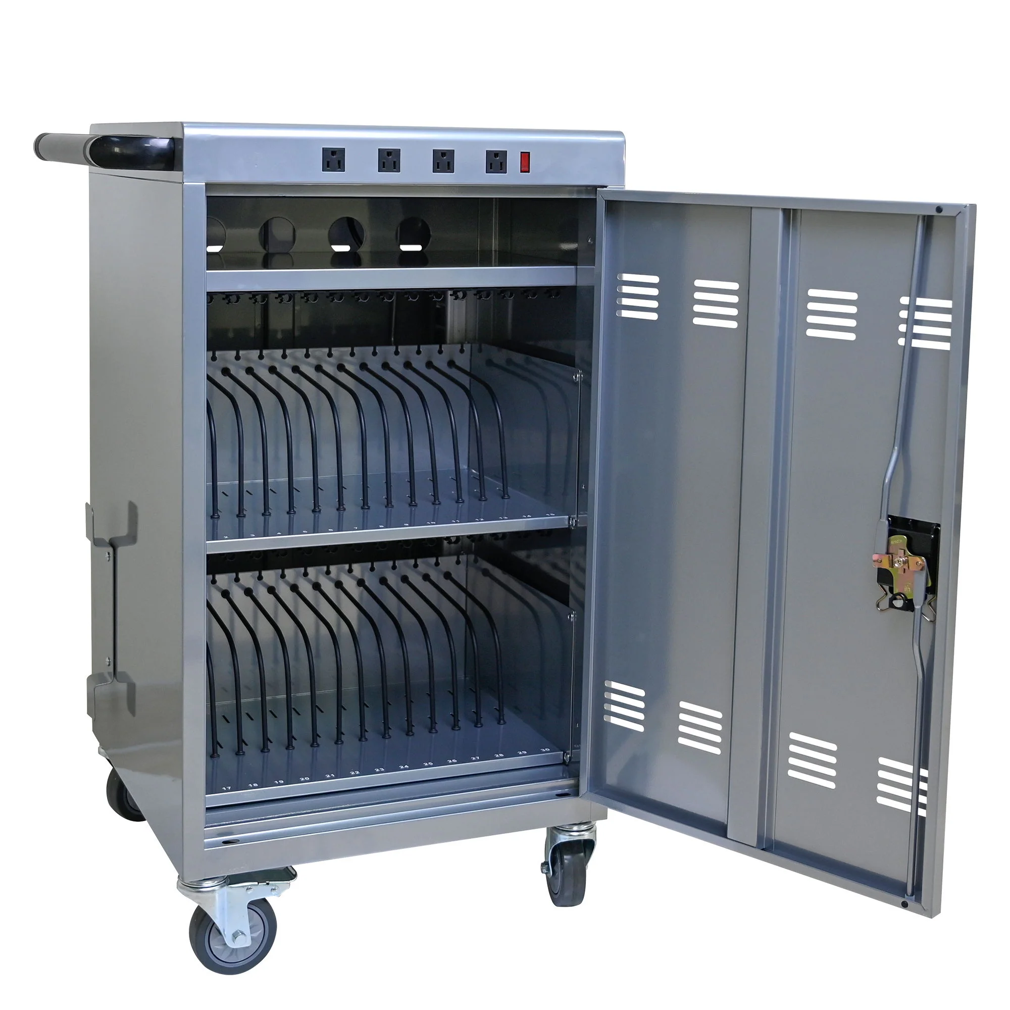Mobile Charging Cart For Tablets Laptops 35, Device Capacity Matt Metal - Image 5