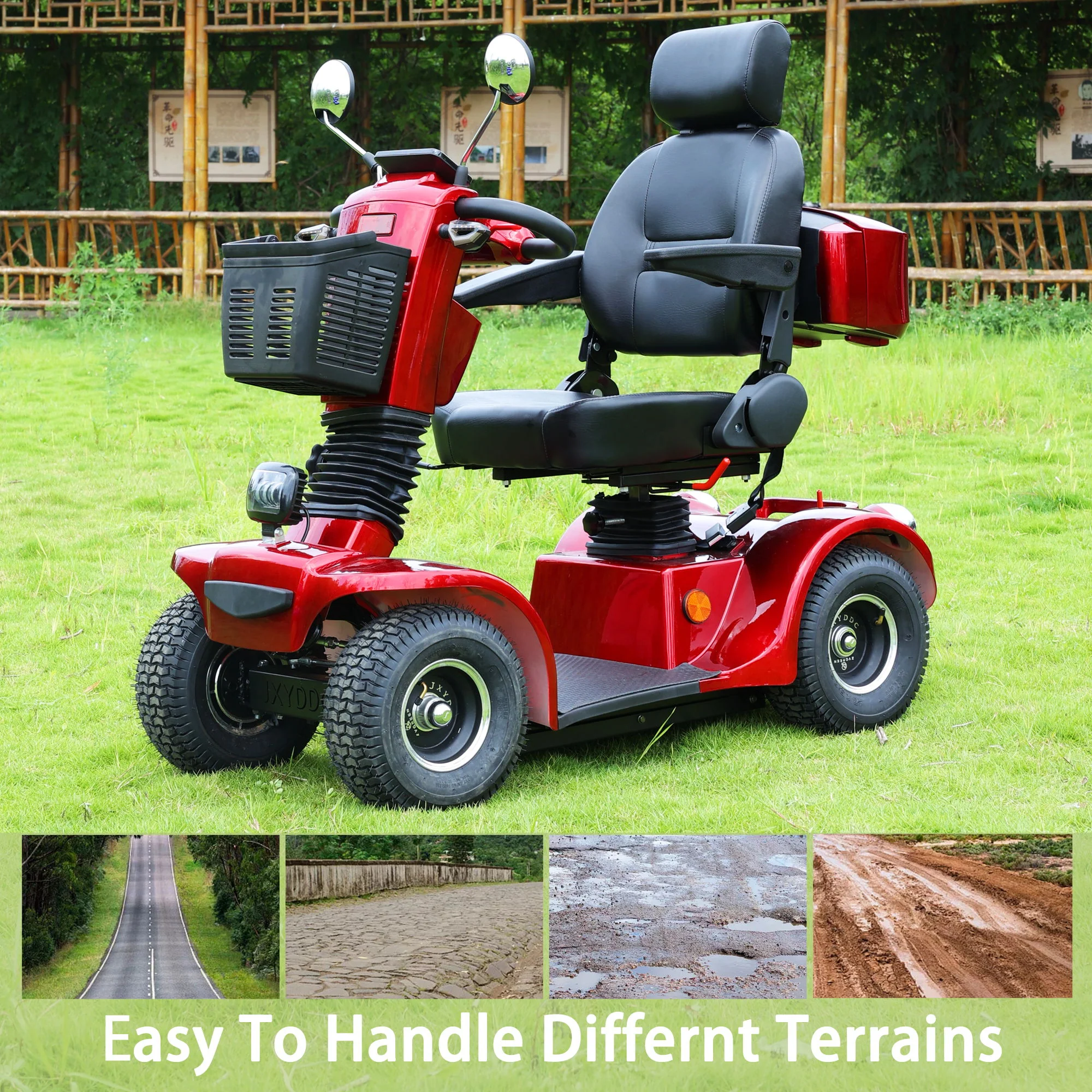 Mobility Scooter - Red - Image 9