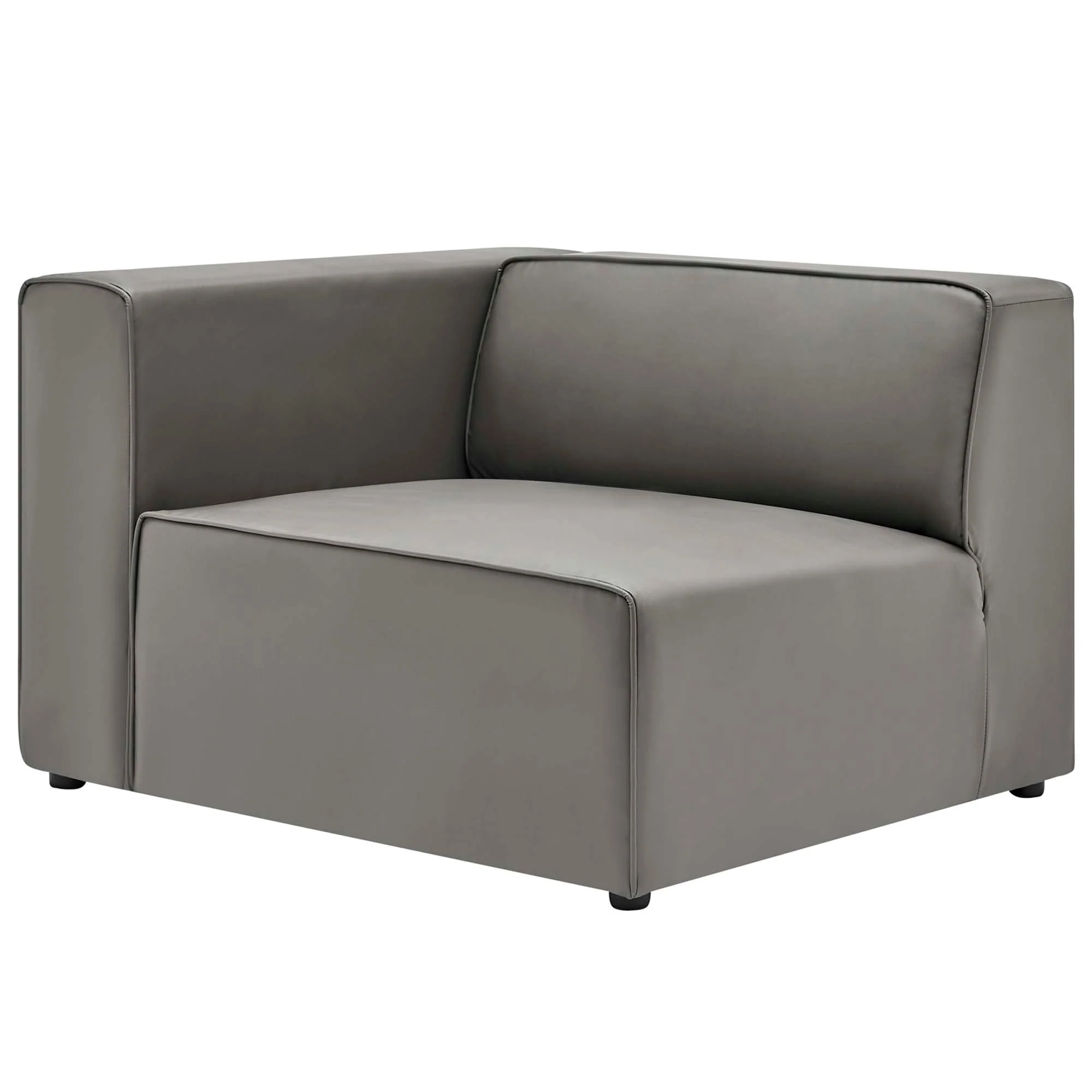 Modern 2-Piece Vegan Leather Sectional Loveseat – 74 Inch - Image 3