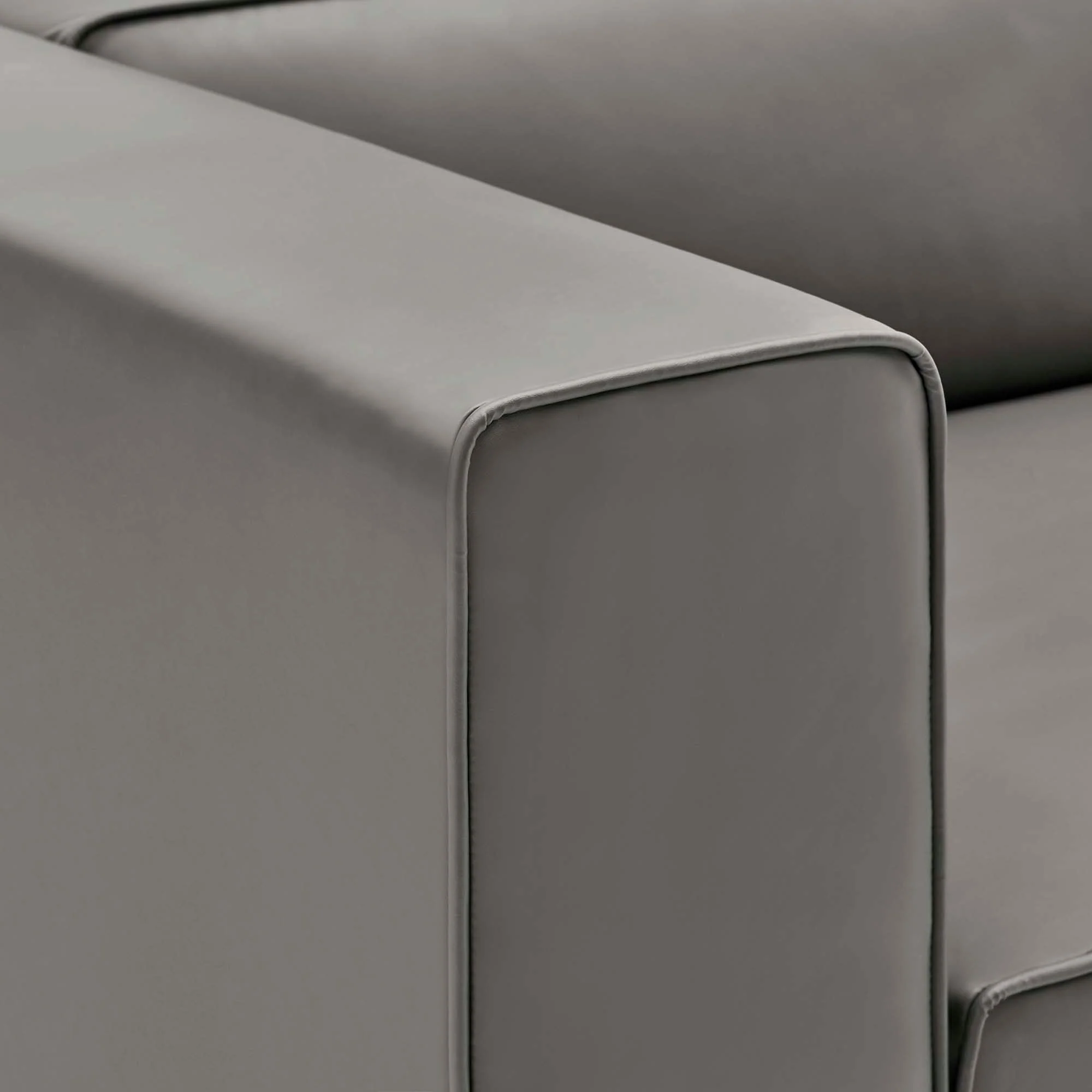 Modern 2-Piece Vegan Leather Sectional Loveseat – 74 Inch - Image 5