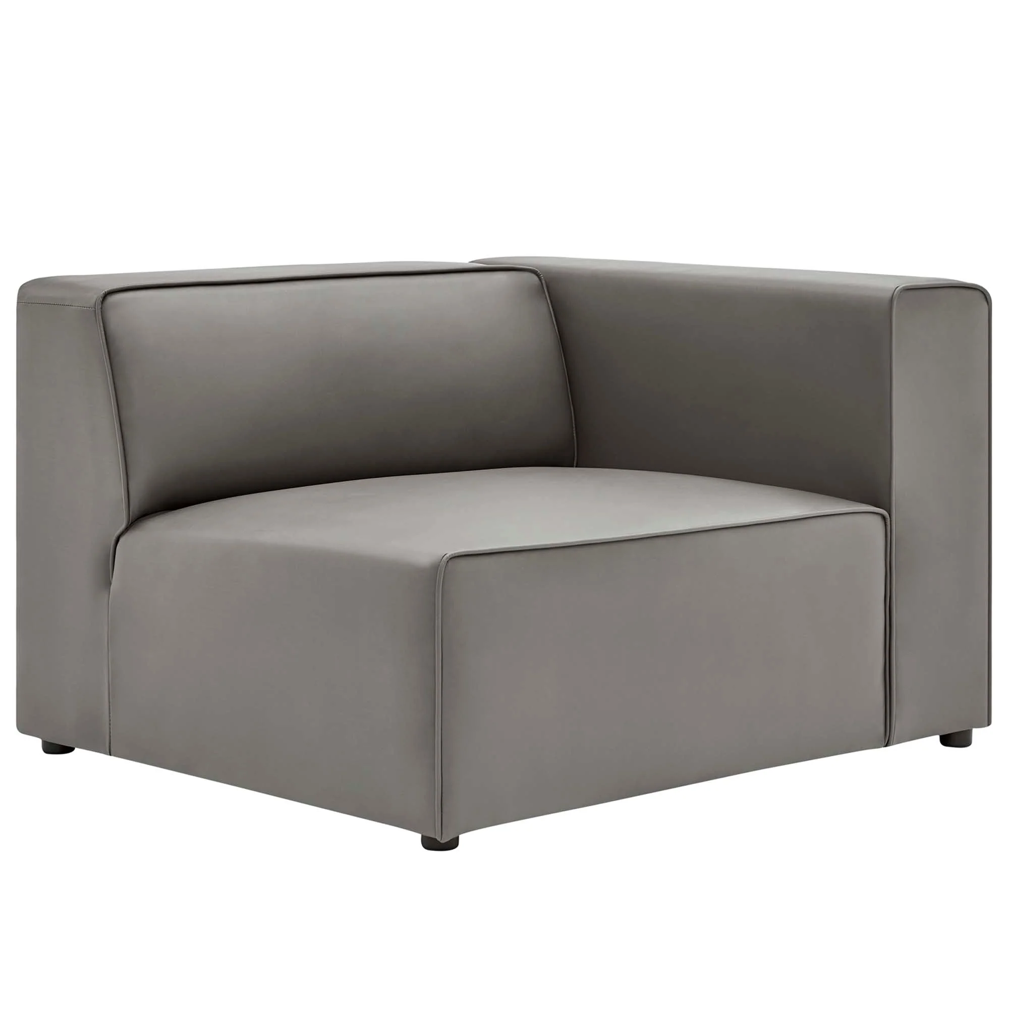 Modern 3-Piece Vegan Leather Sectional Sofa – 121 Inch - Image 4