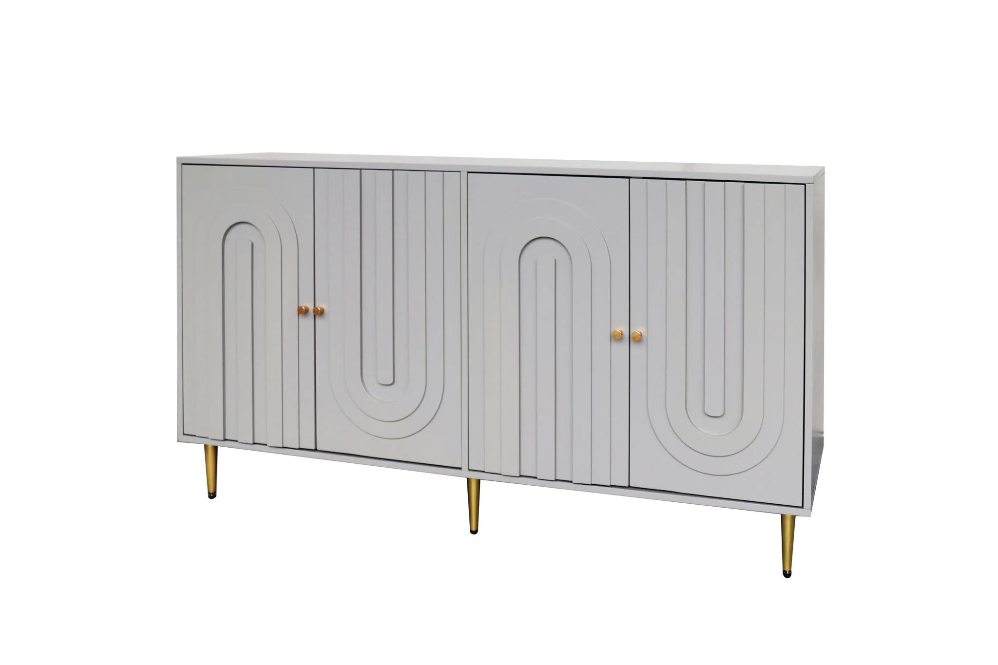 Modern 4 Door Sideboard Buffet Server Cabinet 60in x 33in - Image 16
