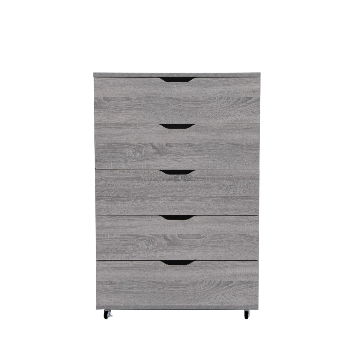 Modern 5 Drawer Dresser With Wheels - Image 2