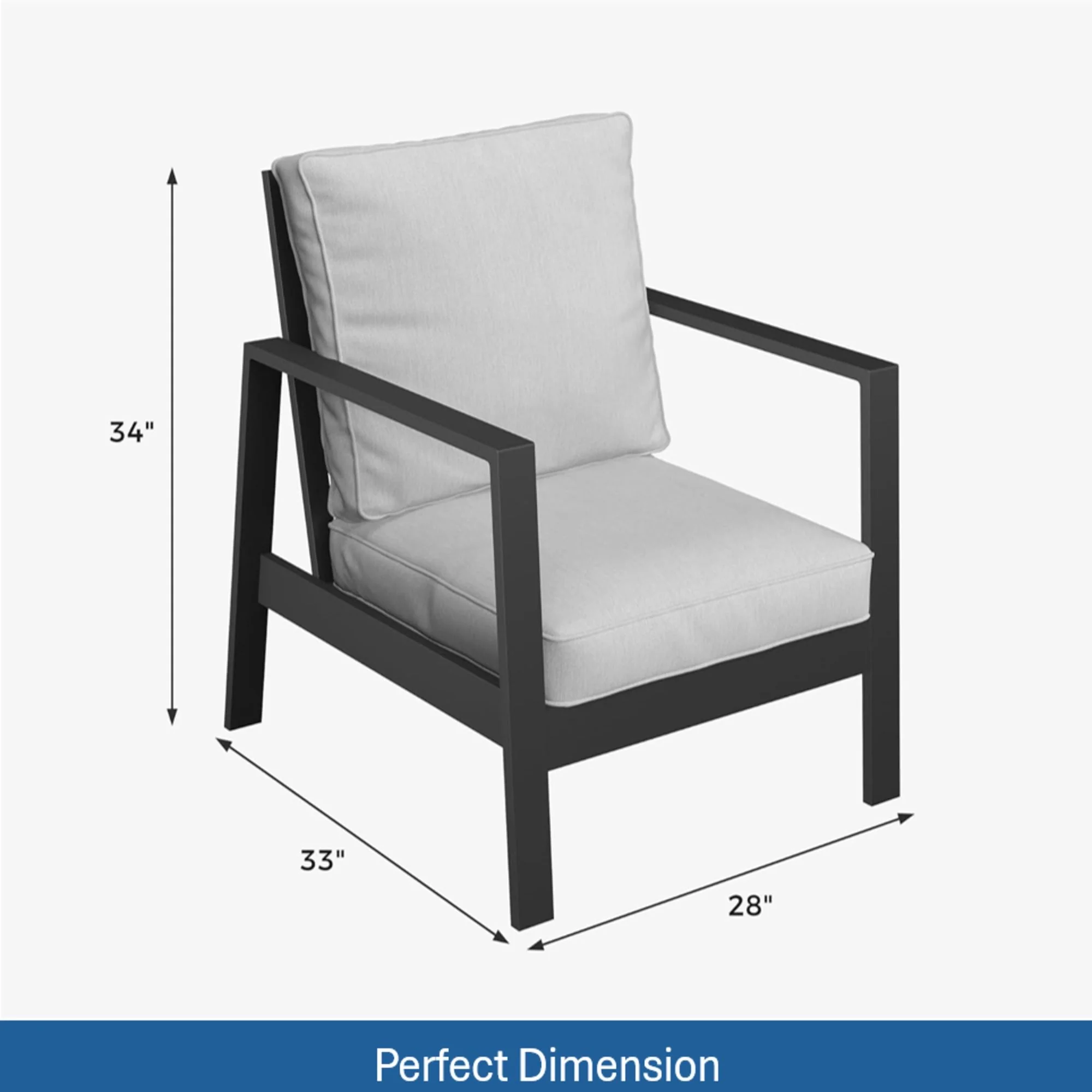 Modern 5 Seat Outdoor Patio Furniture Set With Coffee Table - Image 9