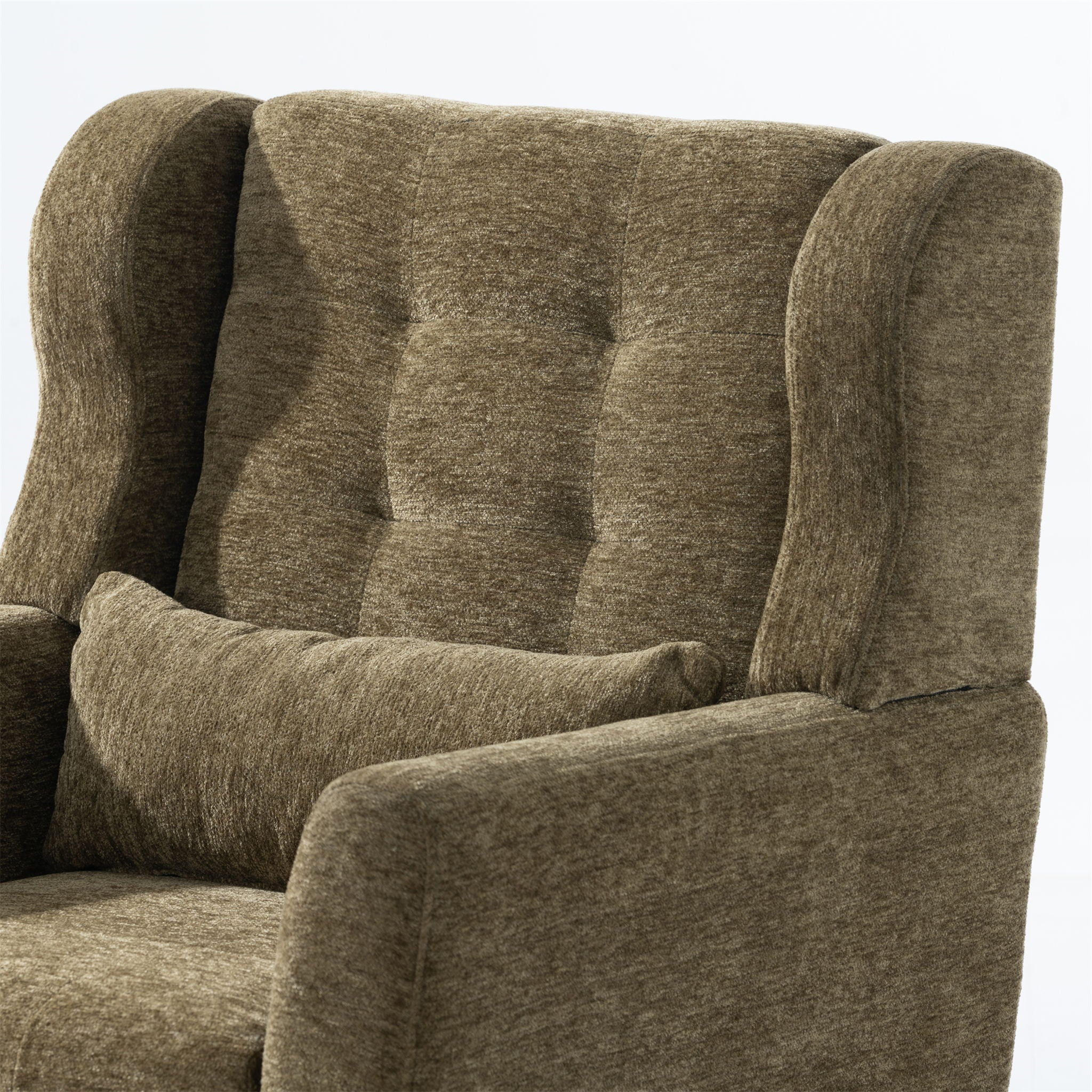 Modern Accent Chair, Arm Chairs For Living Room, Upholstered Mordern Armchair, Comfy Soft Padded Lounge Chair In Small Space, Bedroom, With Pillow, Solid Wood Leg - Image 21