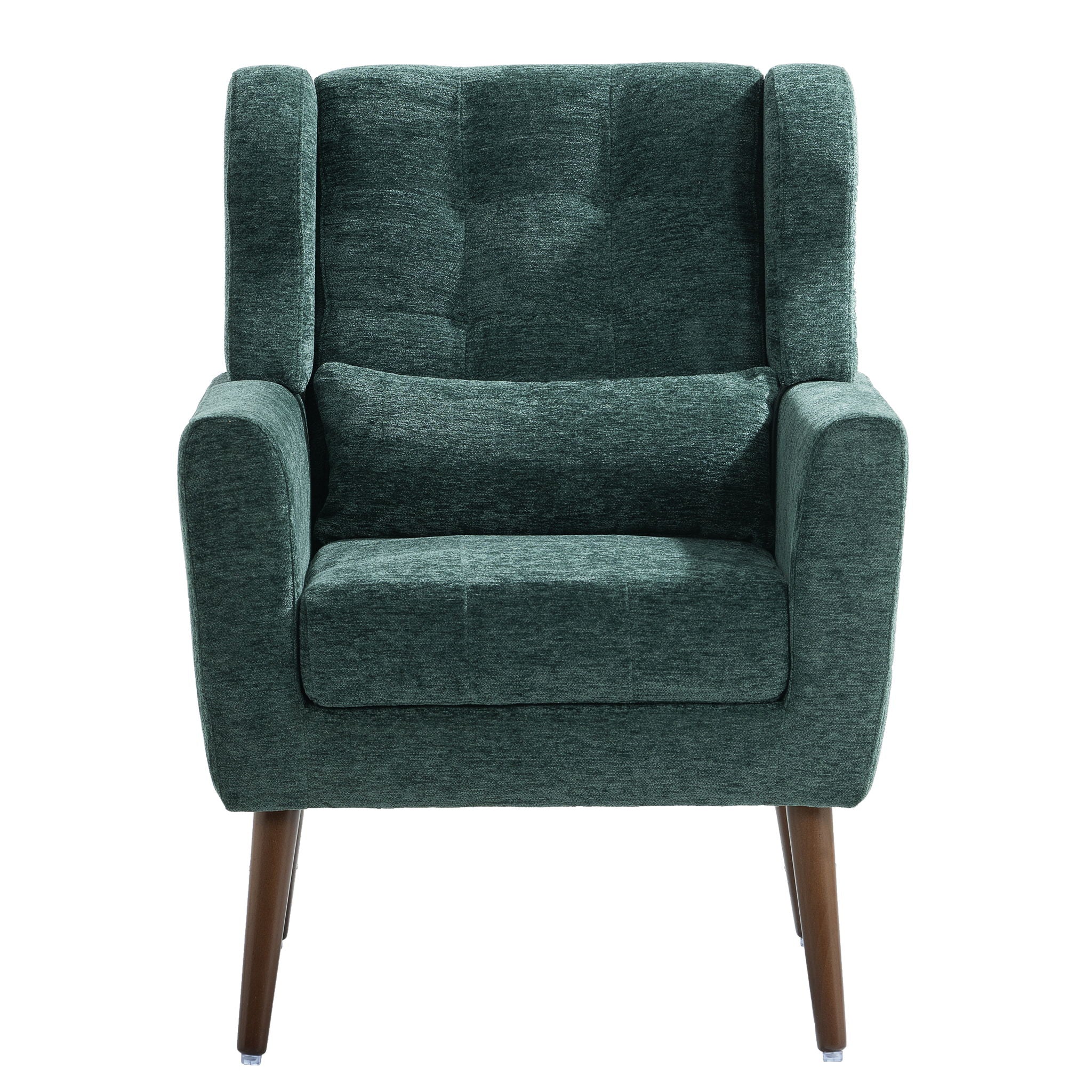 Modern Accent Chair, Arm Chairs For Living Room, Upholstered Mordern Armchair, Comfy Soft Padded Lounge Chair In Small Space, Bedroom, With Pillow, Solid Wood Leg - Image 45
