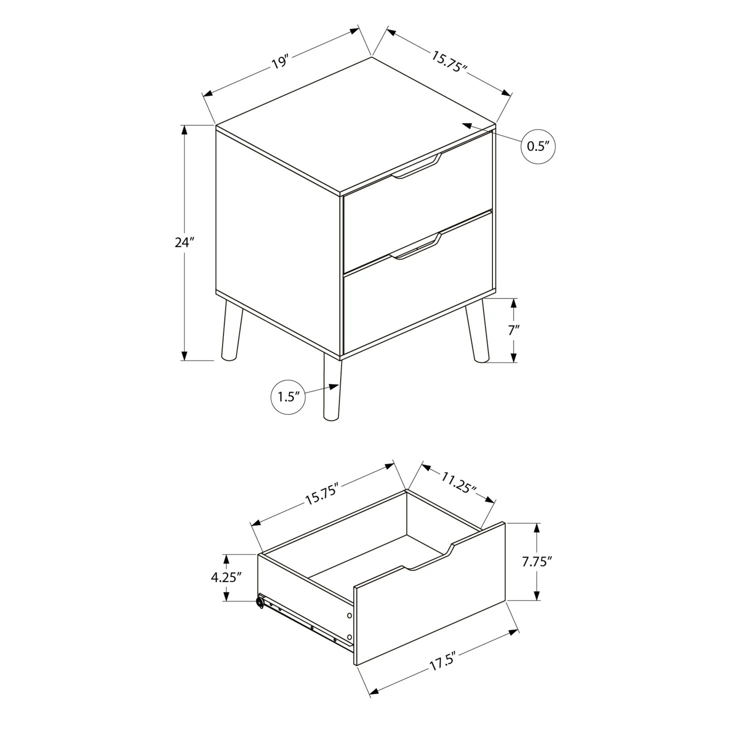 Modern Accent Table With Storage Drawers - Image 6