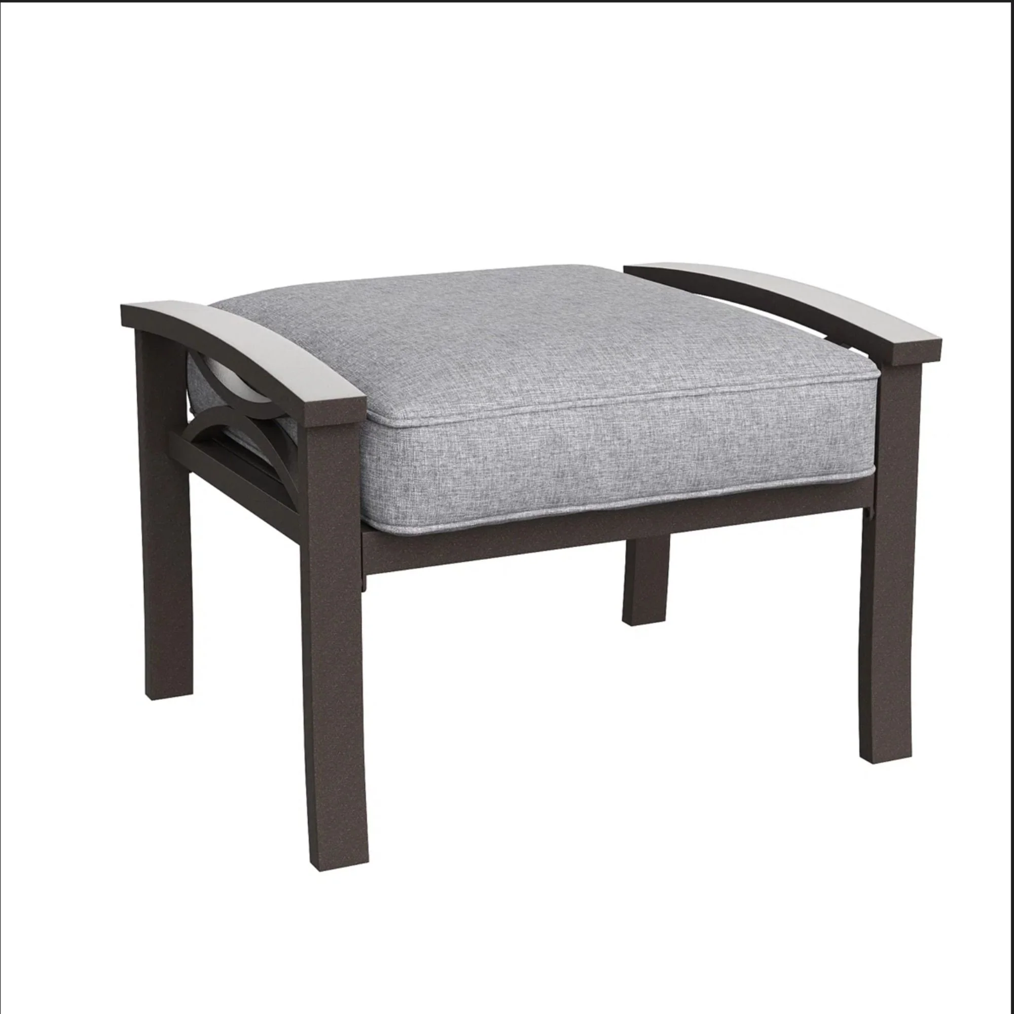 Modern All-Weather Ottomans With Cushions (Set of 2) - Image 6