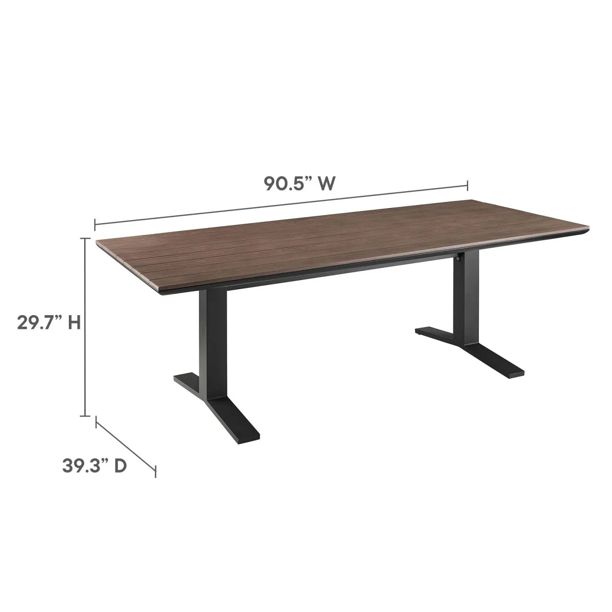 Modern Aluminum Outdoor Dining Set with Slatted Table — Multiple Piece Configurations - Image 28