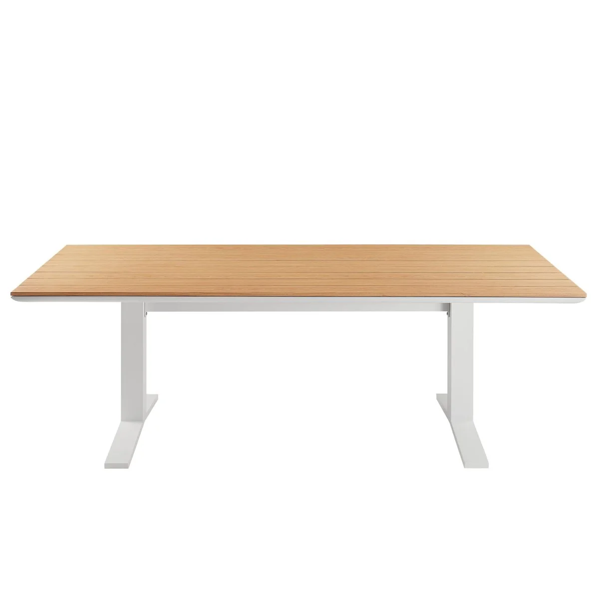 Modern Aluminum Outdoor Dining Set with Slatted Table — Multiple Piece Configurations - Image 9