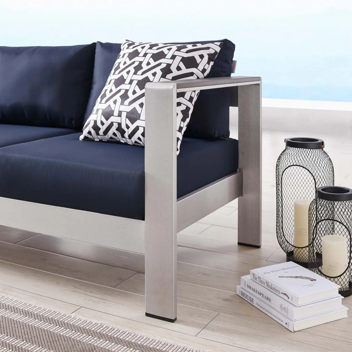 Modern Aluminum Outdoor Sofa Contemporary Patio Sectional Seating for Garden - Image 17