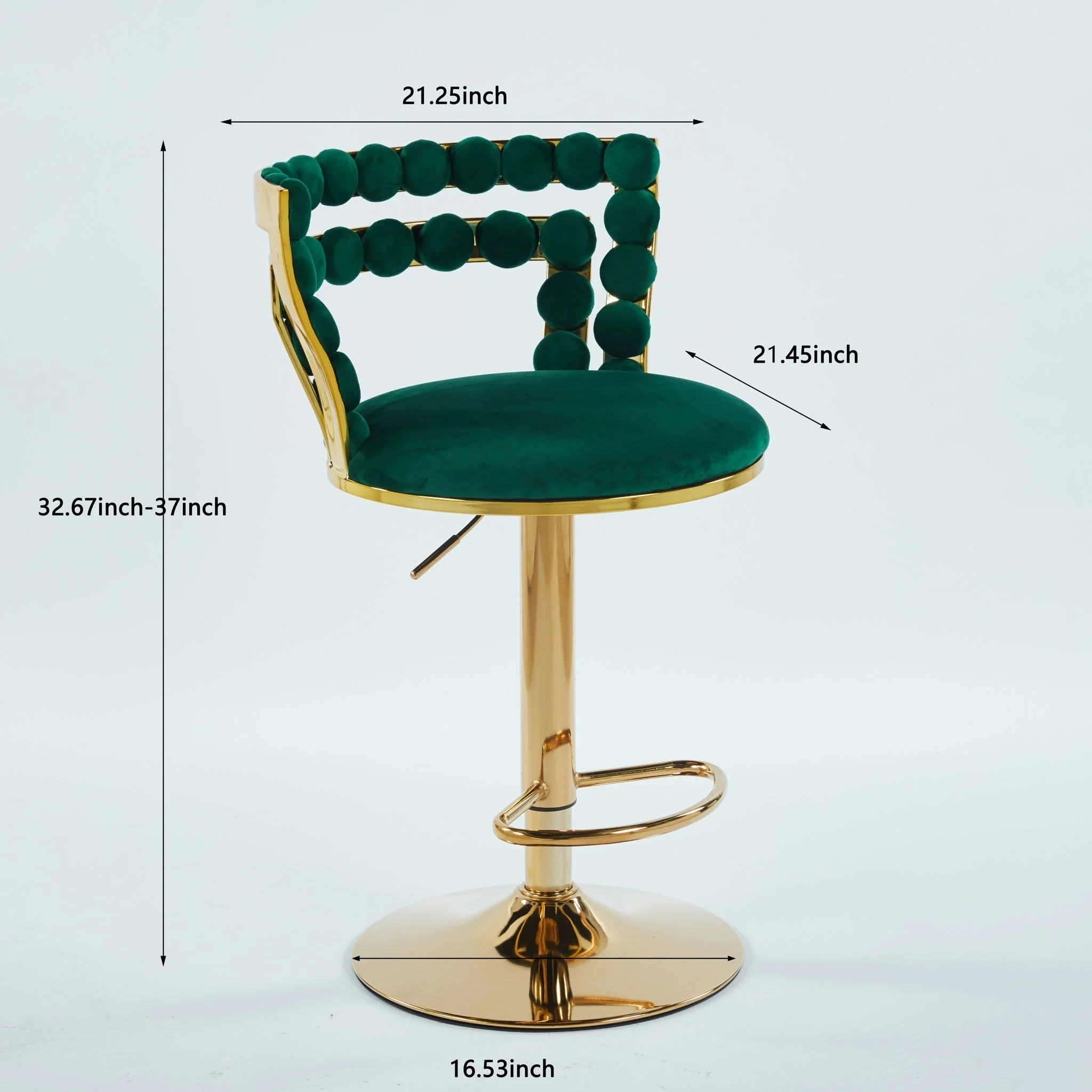 Modern Bar Chair With Iron Tube Legs, Soft Cushions And Comfortable Backrest (Set of 2) - Image 11