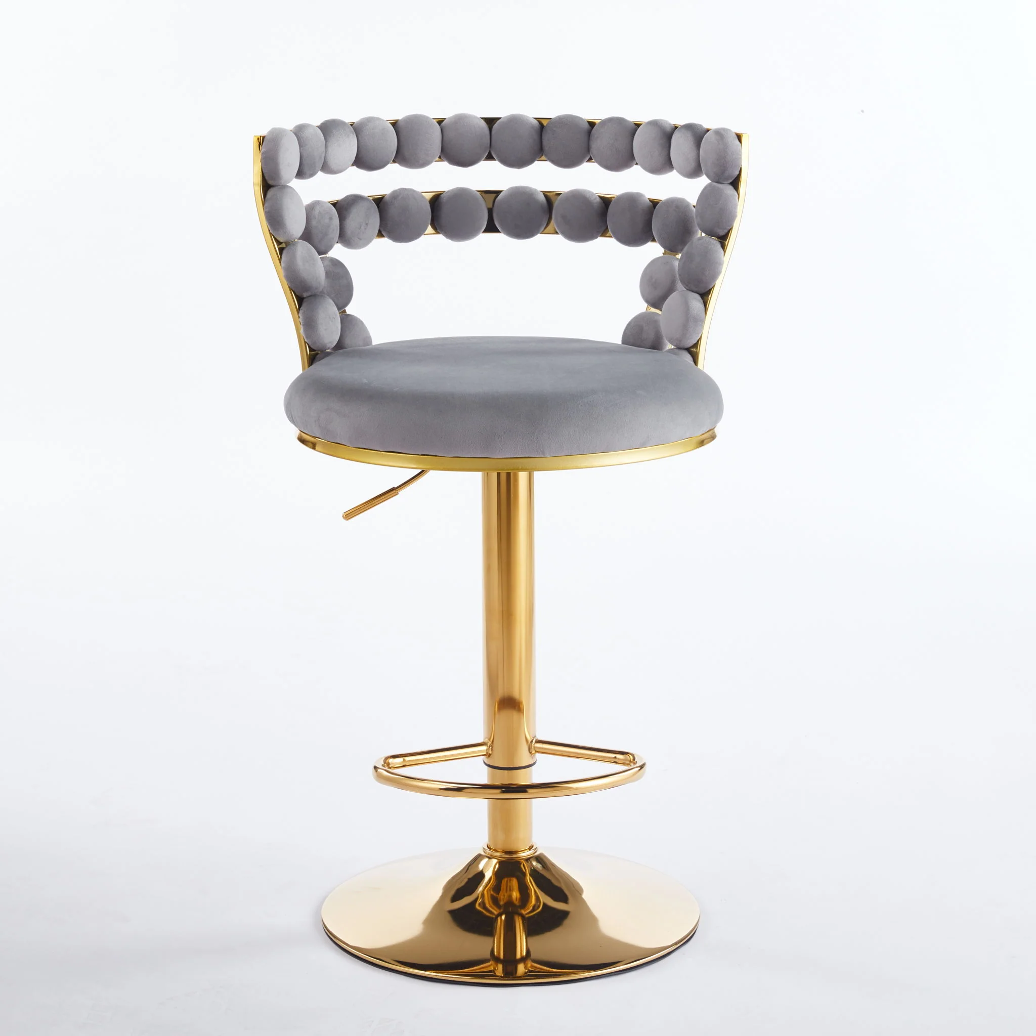 Modern Bar Chair With Iron Tube Legs, Soft Cushions And Comfortable Backrest (Set of 2) - Image 5