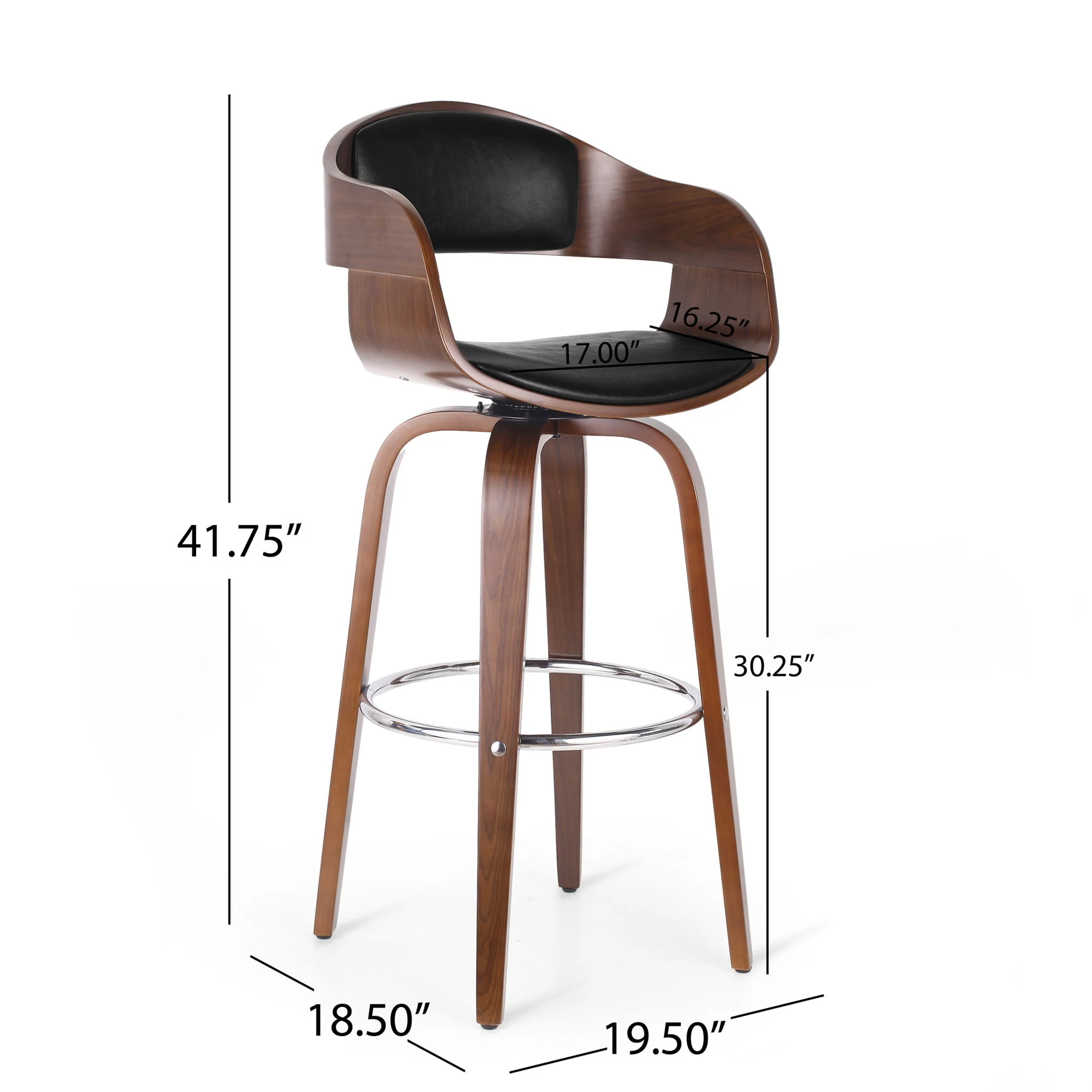 Modern Bar Stool, Swivel Function - Image 7