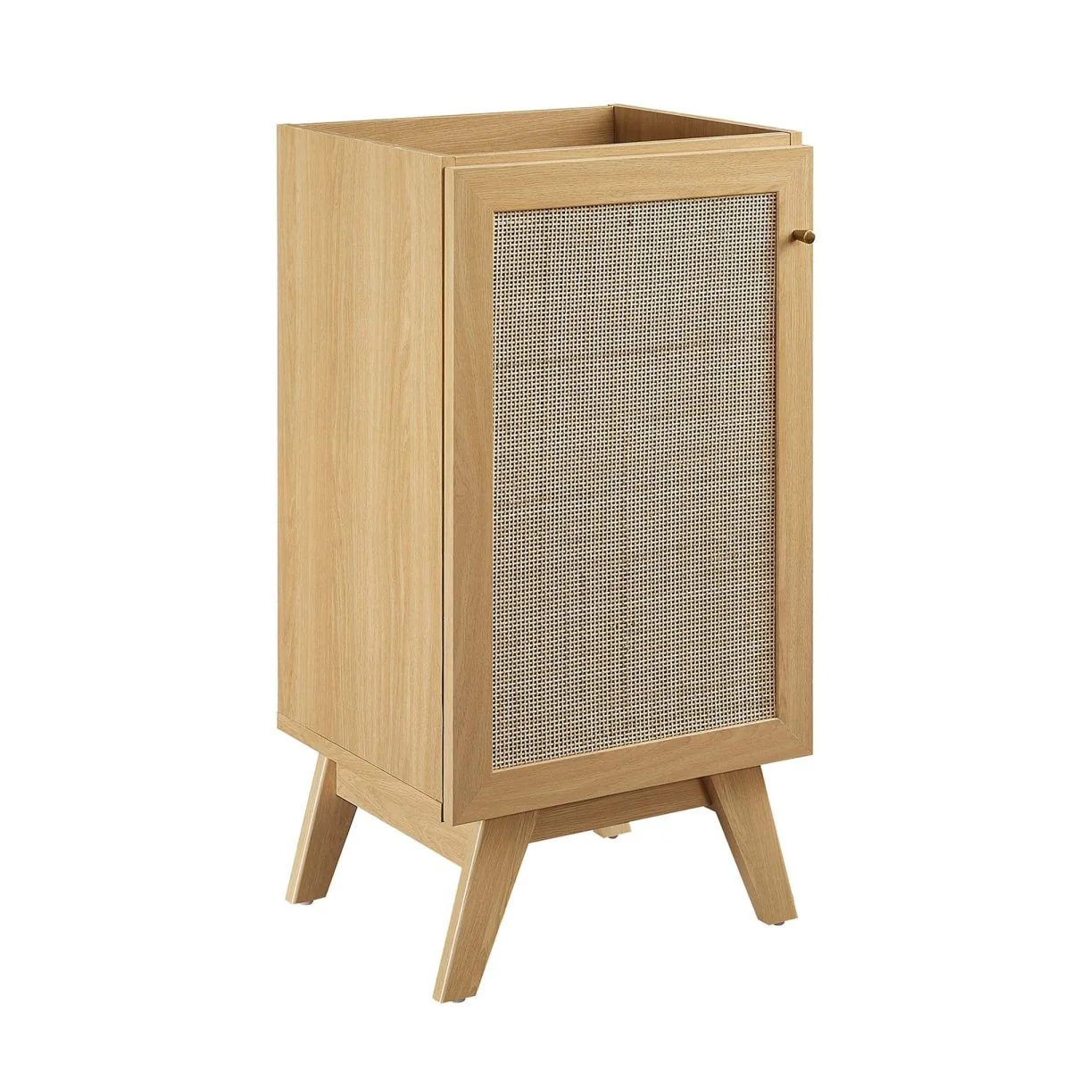 Modern Bathroom Vanity Cabinet Collection with Rattan Doors and Drawers - Image 12
