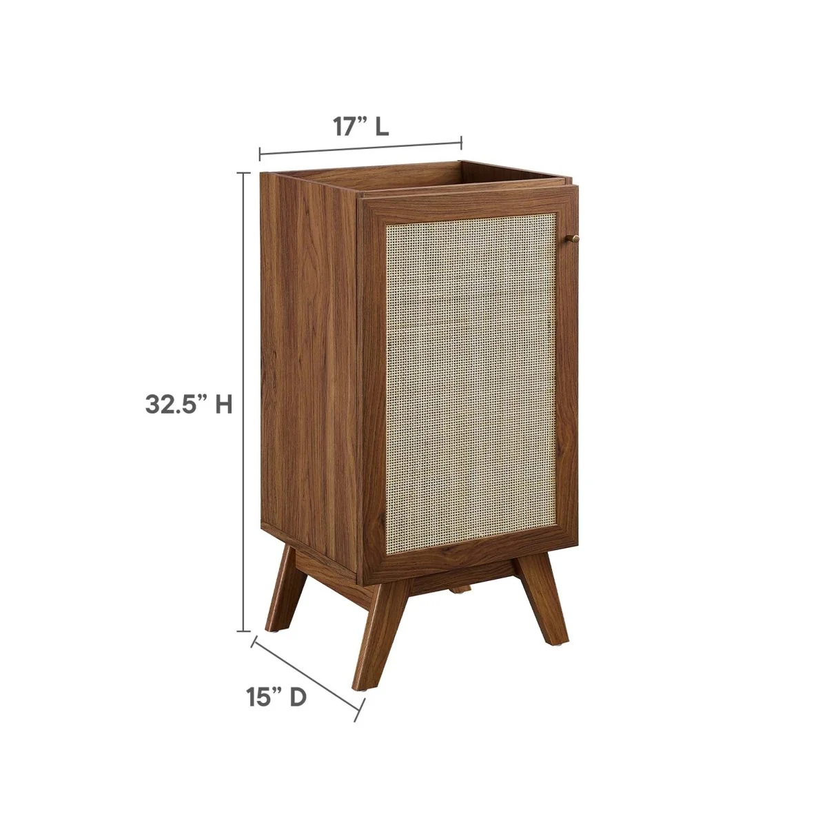 Modern Bathroom Vanity Cabinet Collection with Rattan Doors and Drawers - Image 3