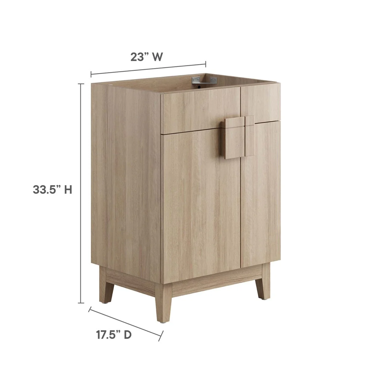 Modern Bathroom Vanity Cabinet with Double Door Storage and Drawers – Sink Not Included - Image 3