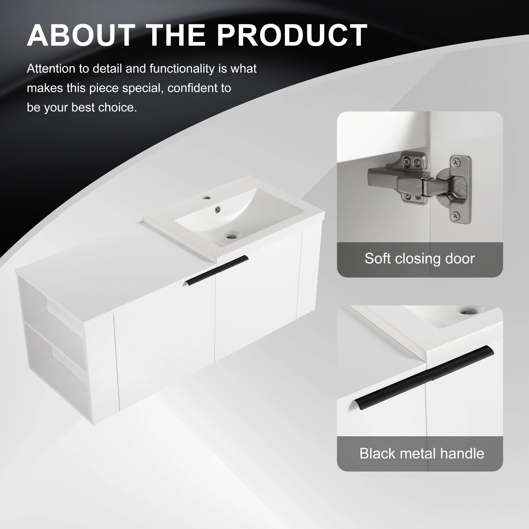 Modern Bathroom Vanity Sink Combo With Spacious Storage - Image 18
