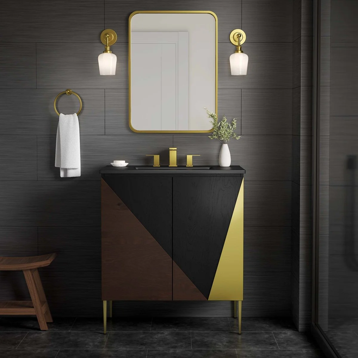 Modern Bathroom Vanity with Ceramic Sink – Contemporary Vanity Cabinet and Storage - Image 49